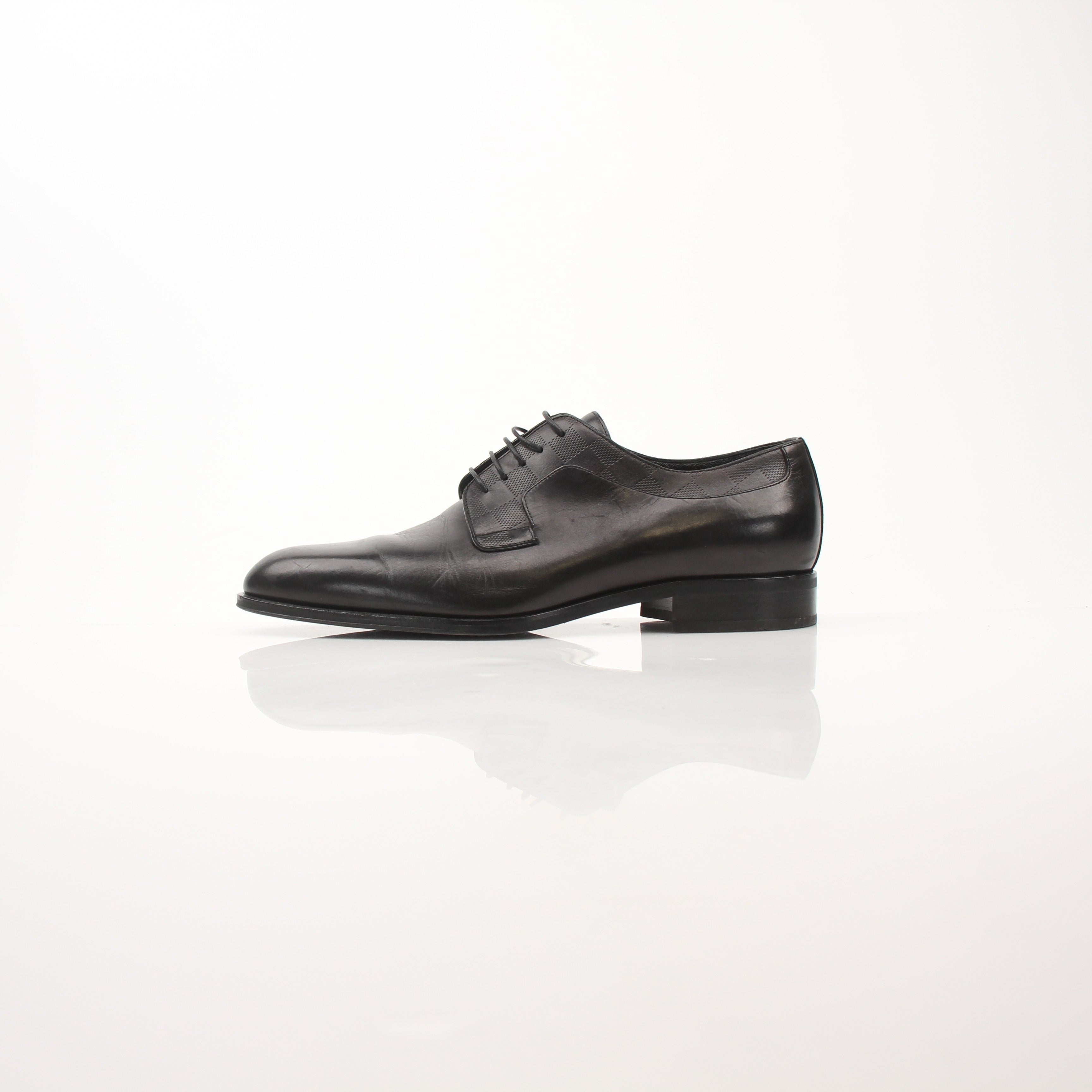 Louis Vuitton Men’s Damier Pattern Leather Oxford Shoes