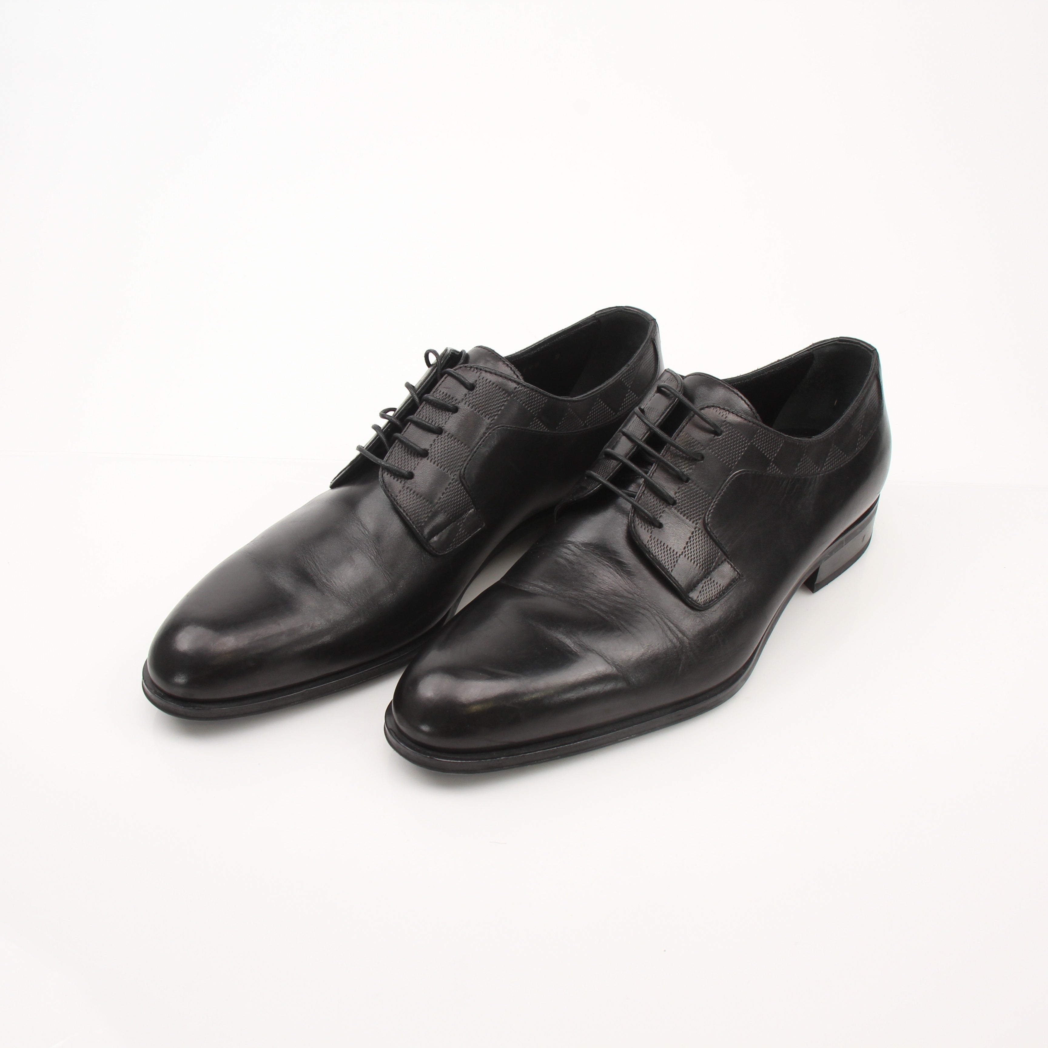 Louis Vuitton Men’s Damier Pattern Leather Oxford Shoes