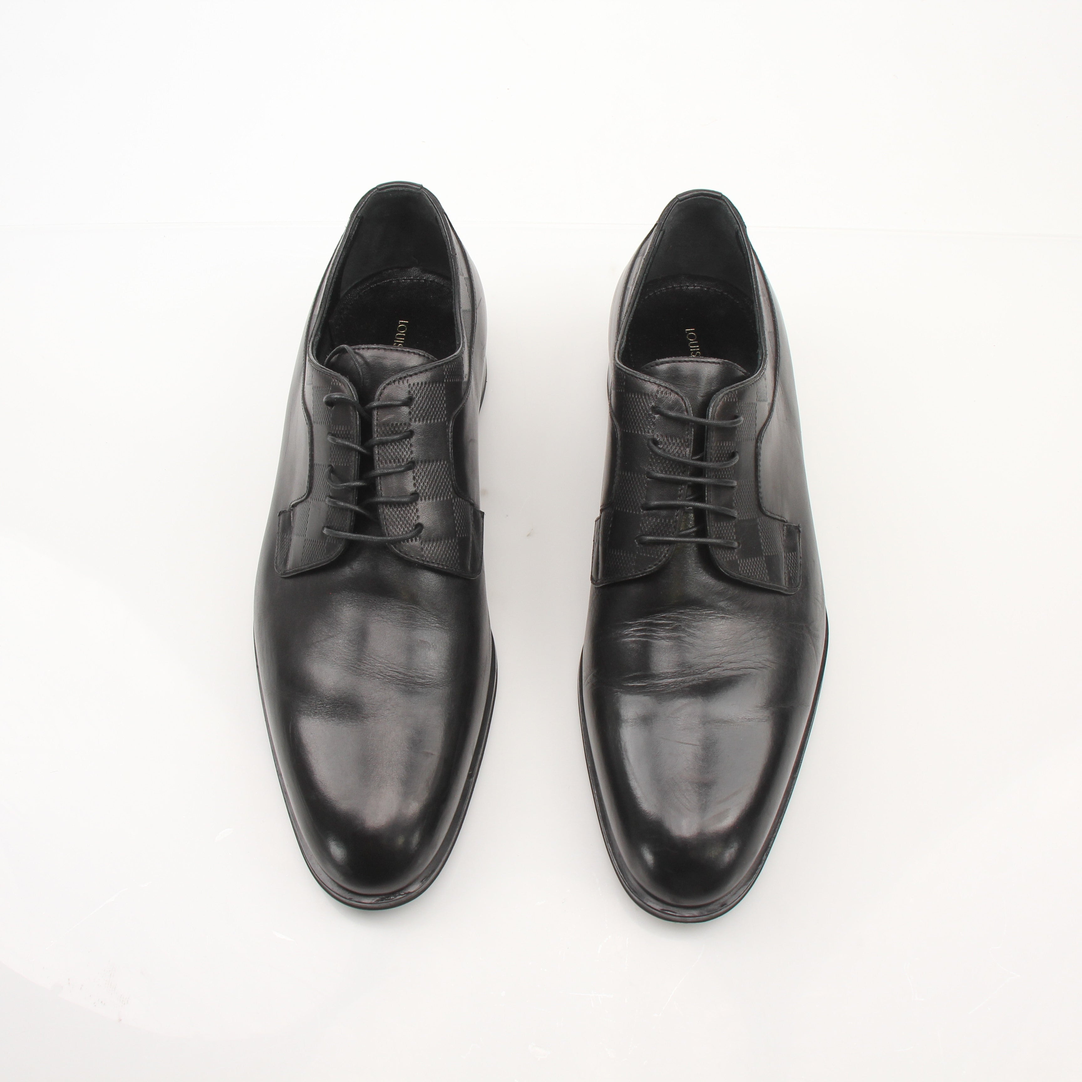 Louis Vuitton Men’s Damier Pattern Leather Oxford Shoes