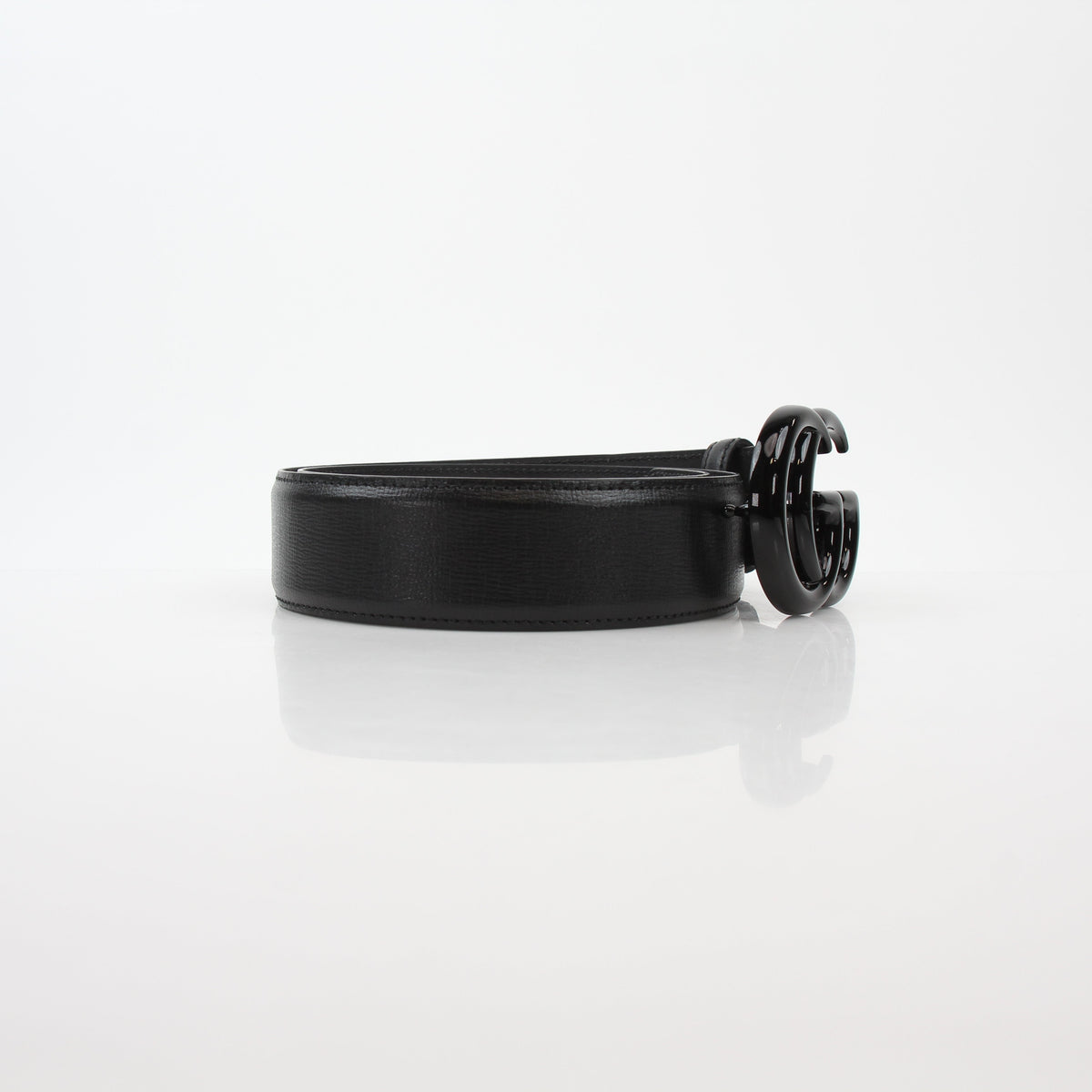 Gucci Black GG Marmont Wide Belt 80/32