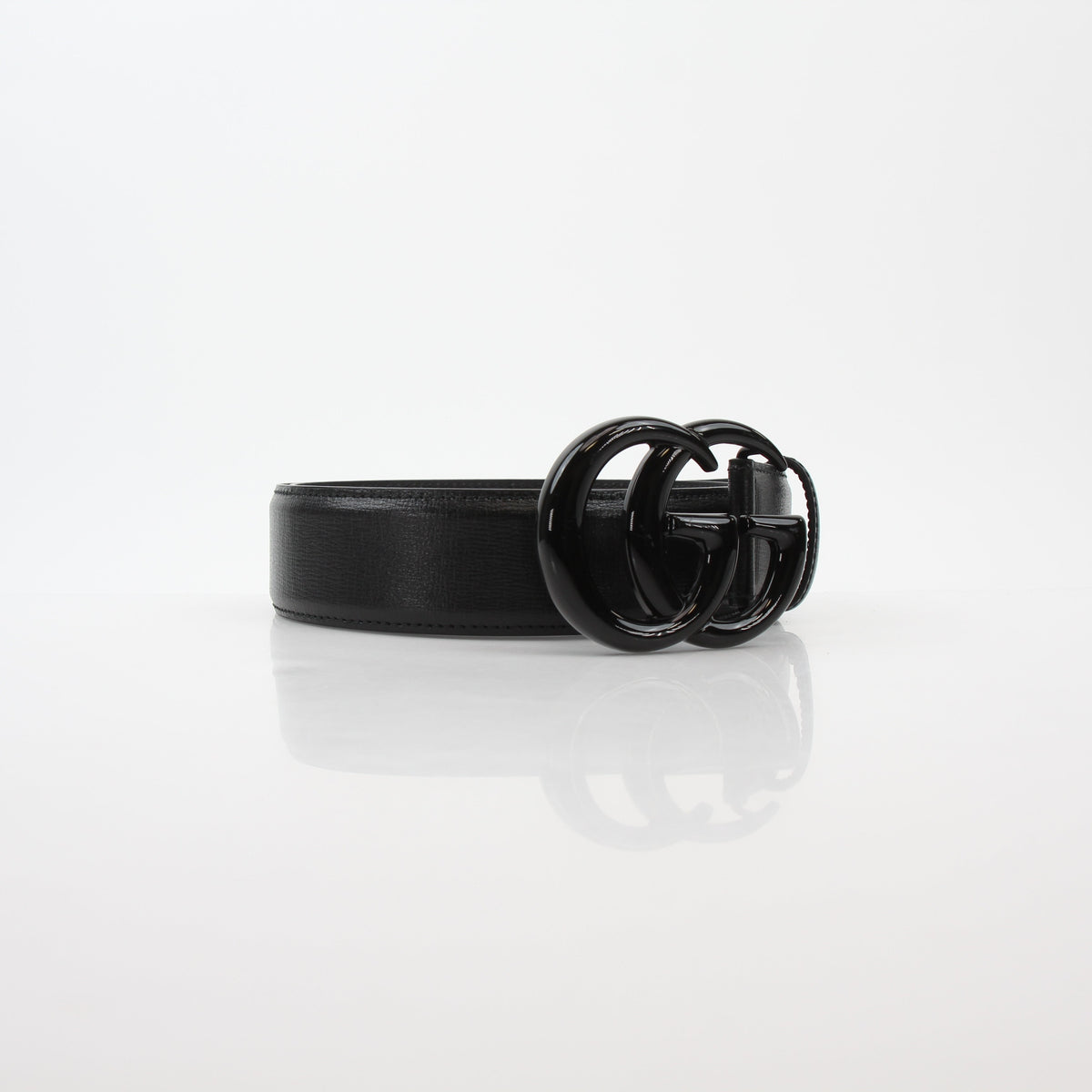 Gucci Black GG Marmont Wide Belt 80/32