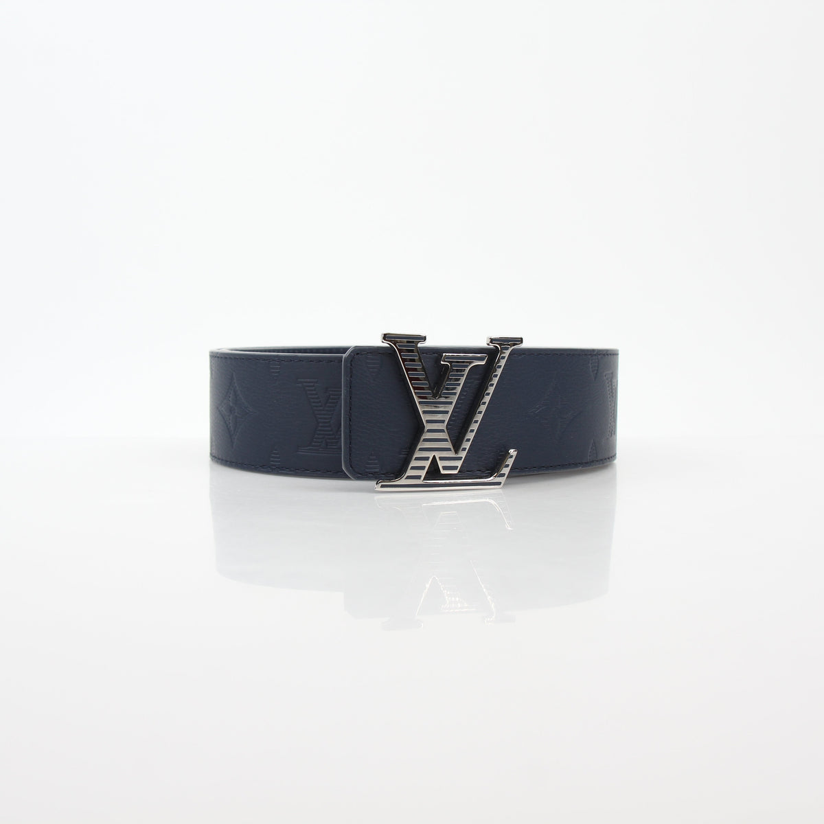 Louis Vuitton Navy LV Shadow 40mm Reversible Belt 100/40