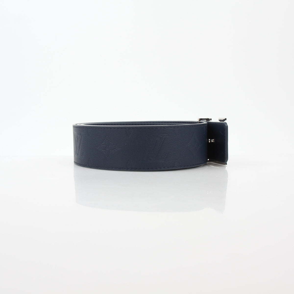 Louis Vuitton Navy LV Shadow 40mm Reversible Belt 100/40