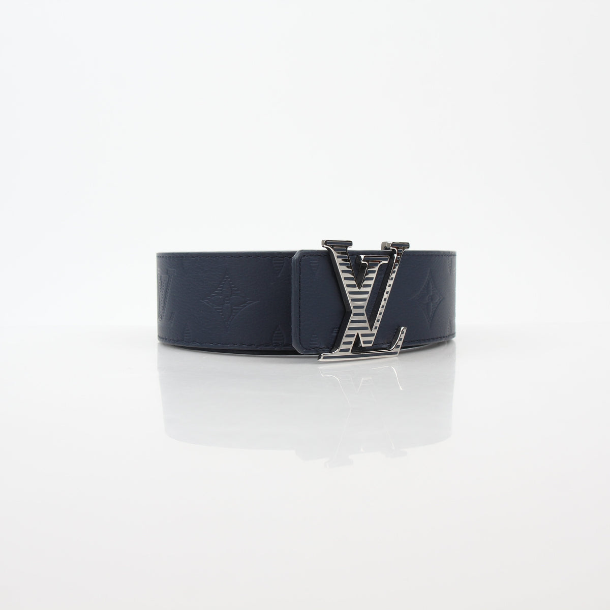 Louis Vuitton Navy LV Shadow 40mm Reversible Belt 100/40