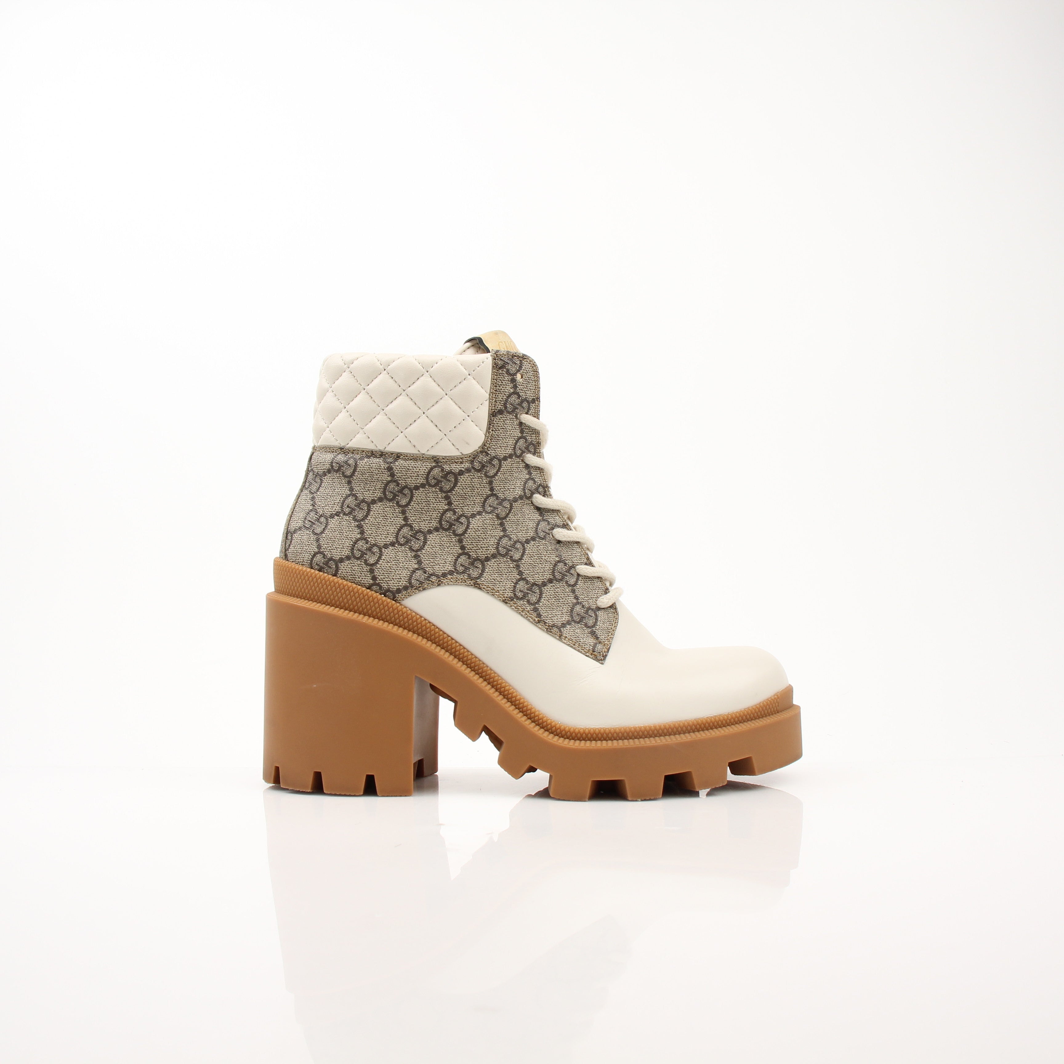 Gucci Women’s GG Platform High Block Heel Ankle Boots