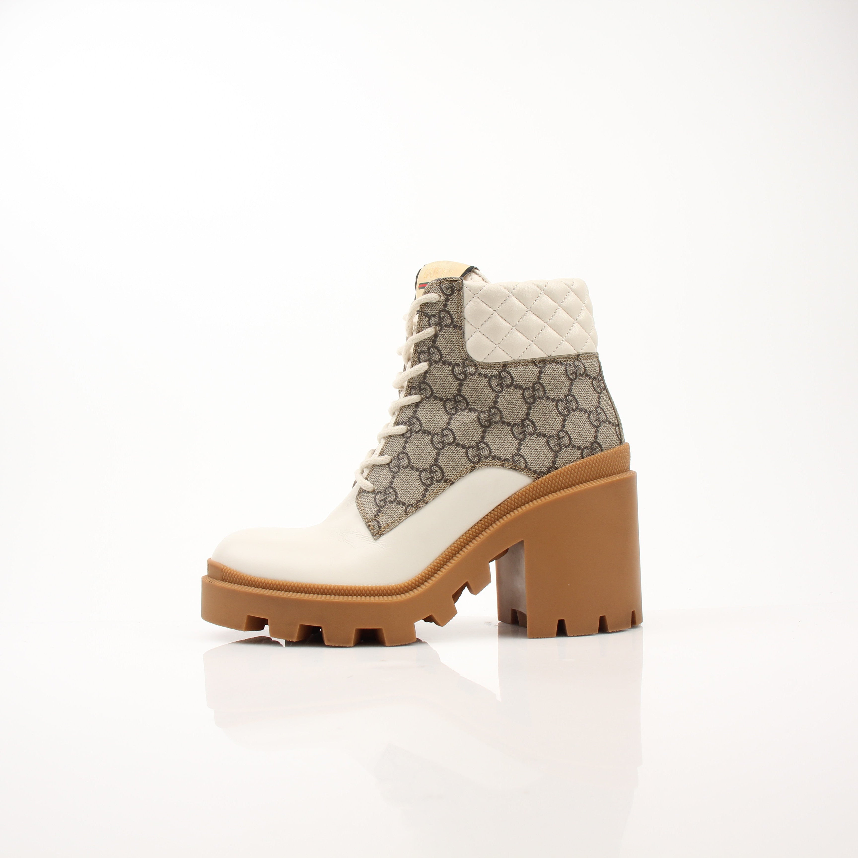 Gucci Women’s GG Platform High Block Heel Ankle Boots
