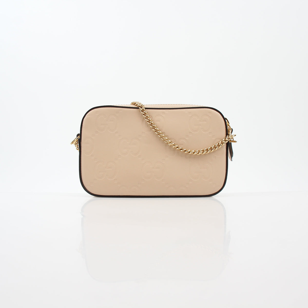Gucci Beige GG Embossed Gilbert Mini Crossbody Bag
