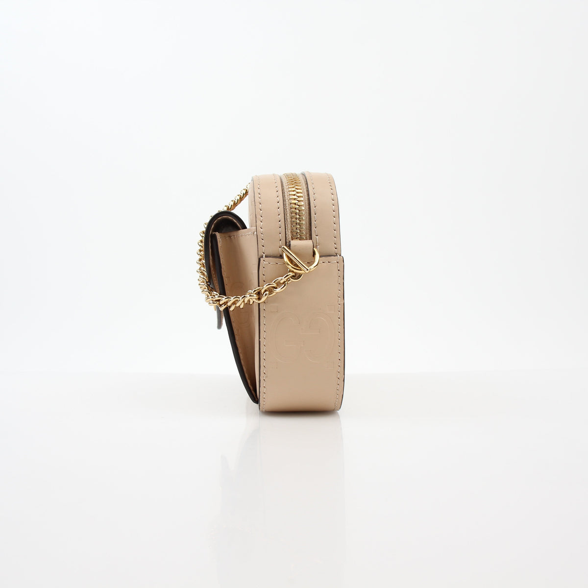 Gucci Beige GG Embossed Gilbert Mini Crossbody Bag