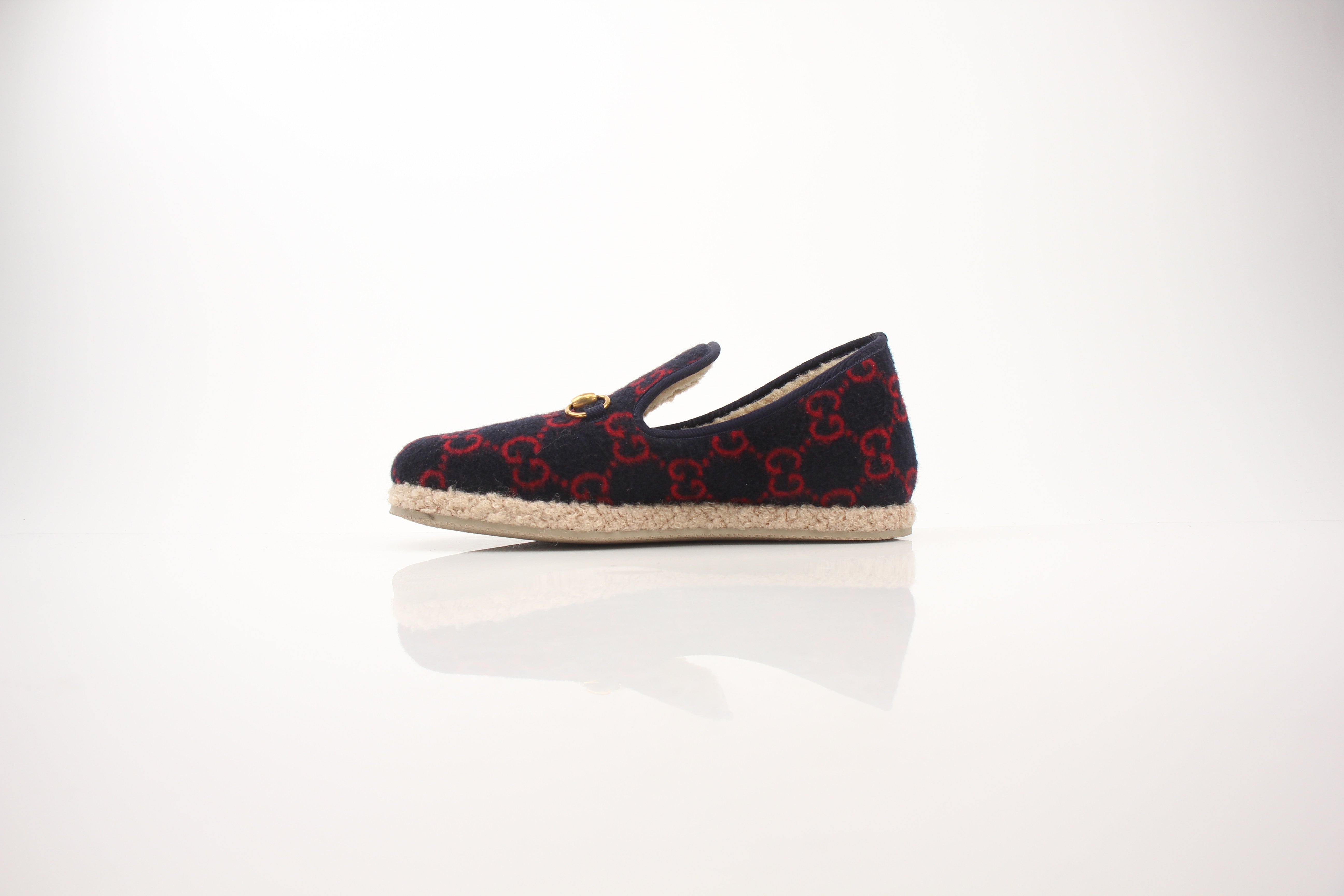 Gucci Men’s Fria Horsebit GG Wool Espadrille Loafers