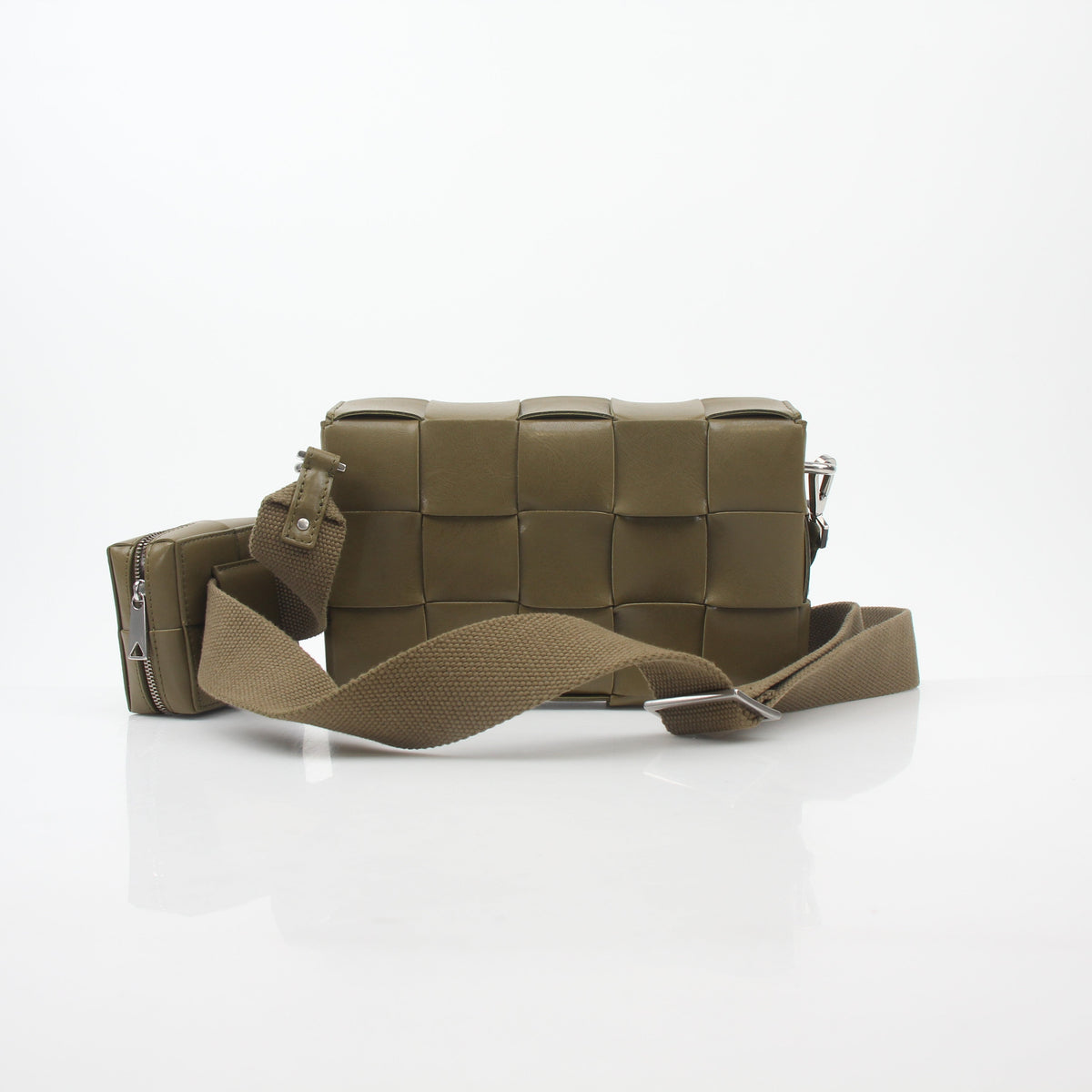 Bottega Veneta Olive Green Cassette on Strap Crossbody Bag