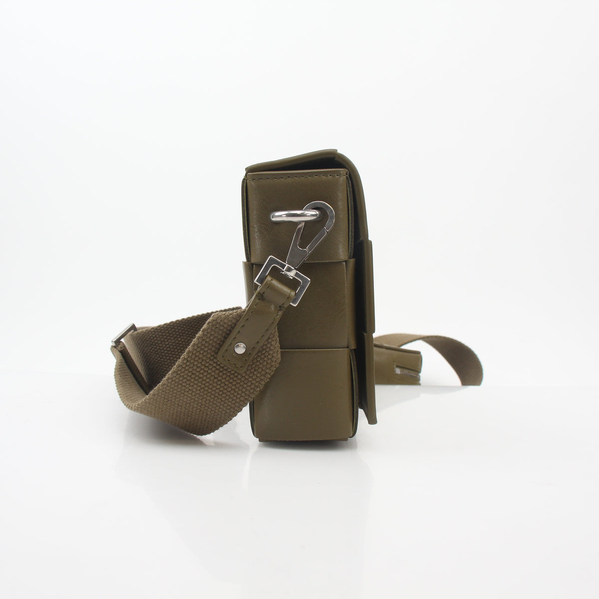 Bottega Veneta Olive Green Cassette on Strap Crossbody Bag