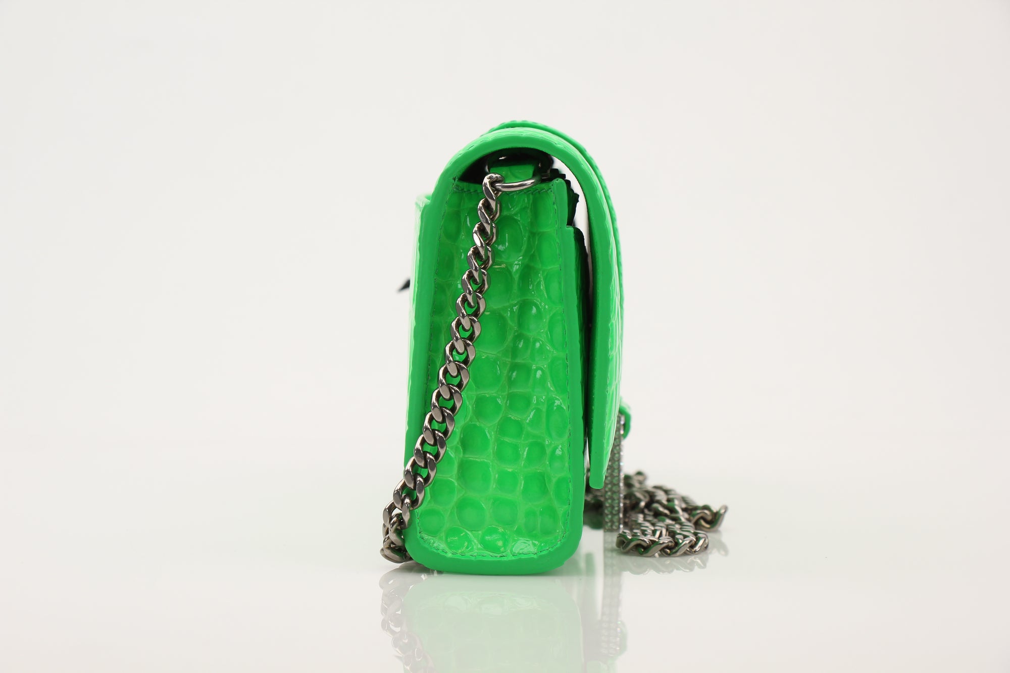 Balenciaga Neon Green Hourglass Crossbody Bag
