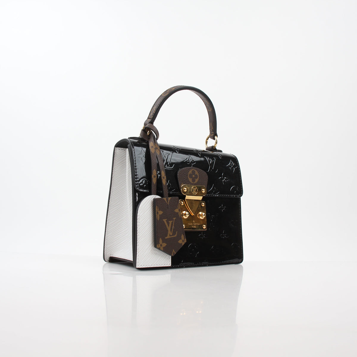 Louis Vuitton Black Monogram Vernis Spring Street PM Handbag