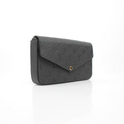 Louis Vuitton Black Monogram Empreinte Pochette Félicie Wallet on Chain