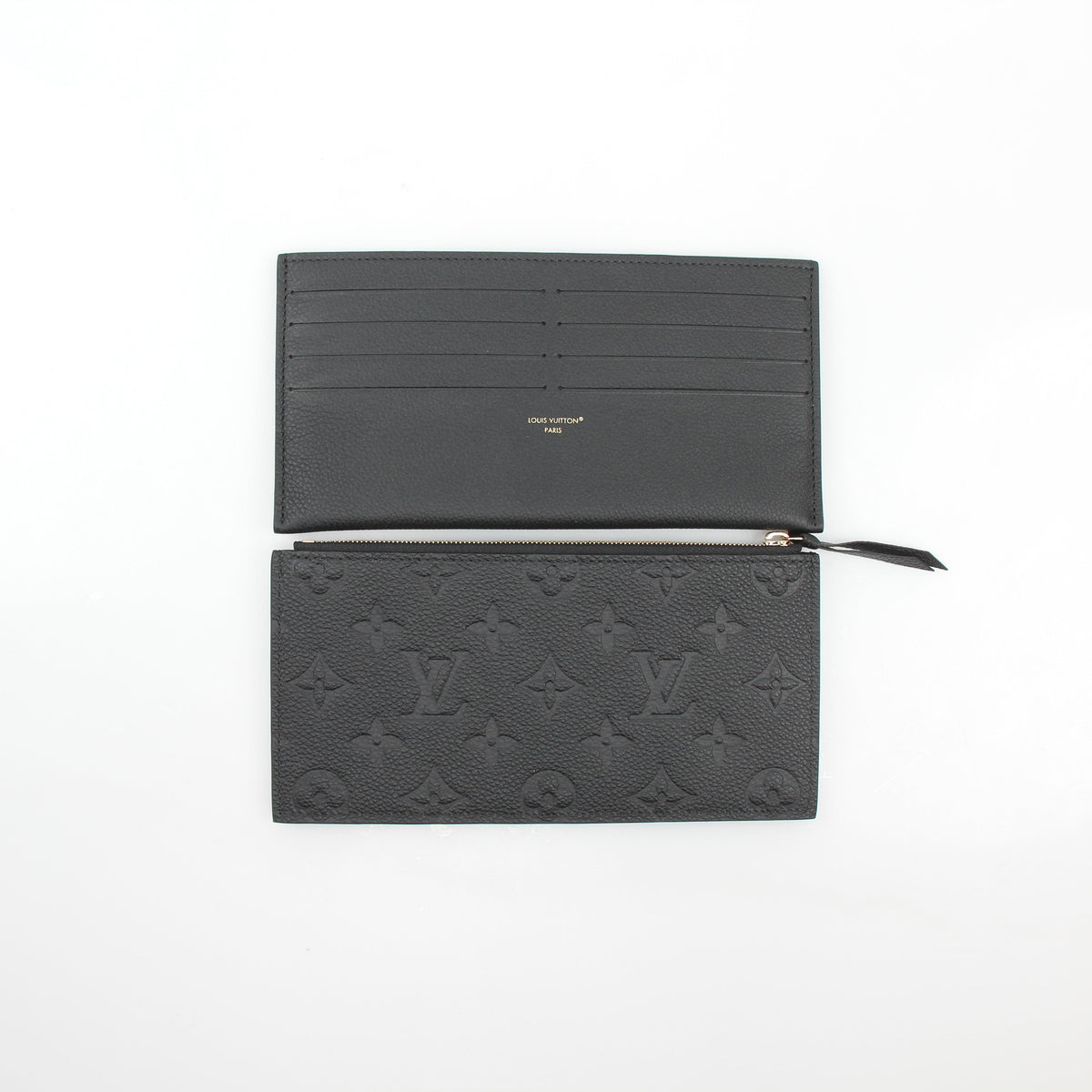 Louis Vuitton Black Monogram Empreinte Pochette Félicie Wallet on Chain