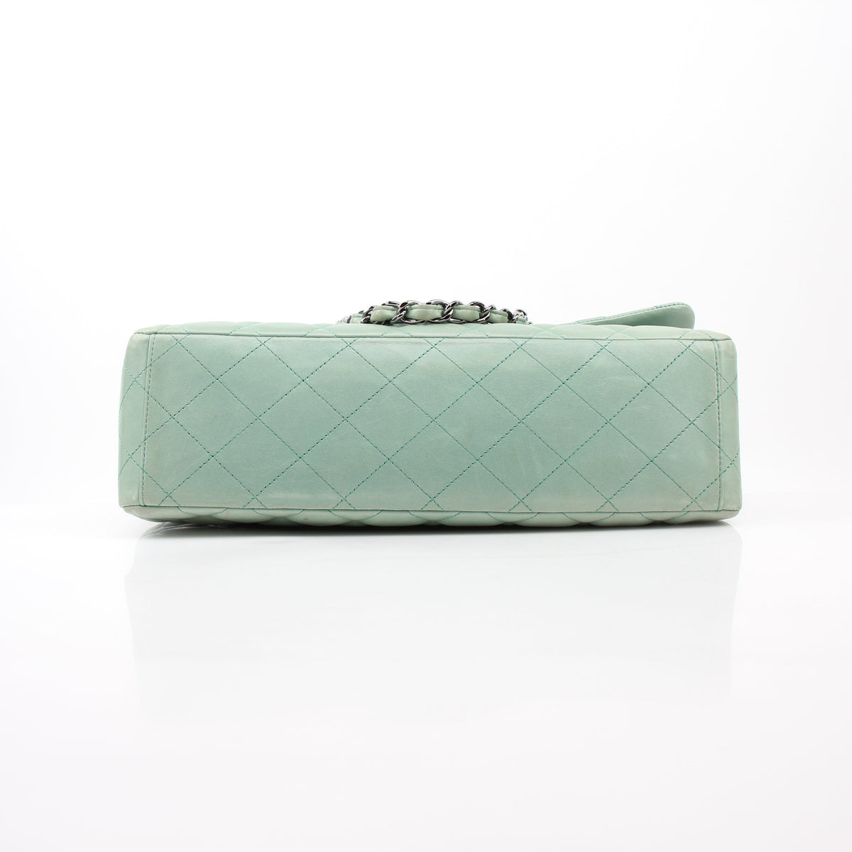Chanel Light Mint Green Jumbo Classic Flap Bag