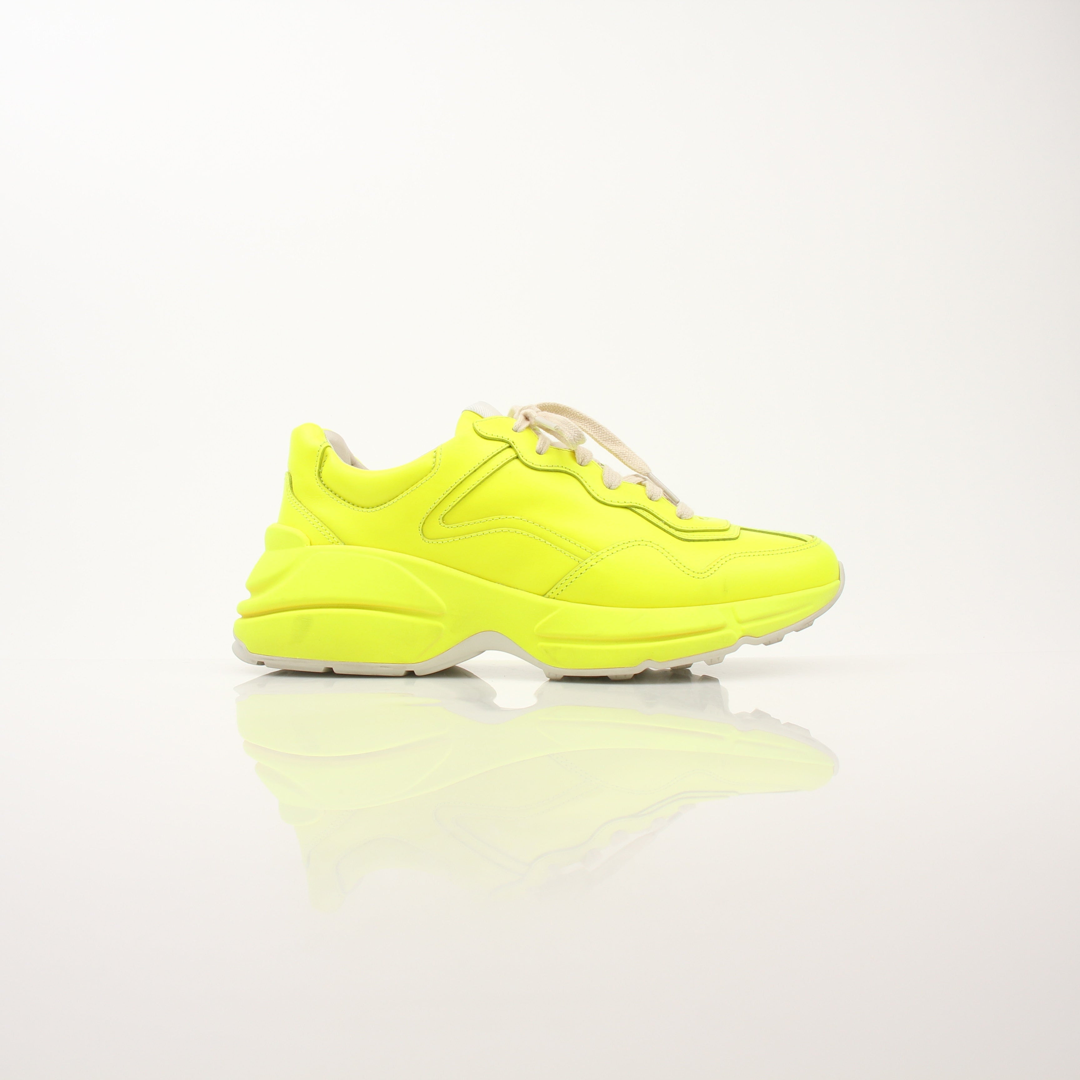 Gucci Men’s Rhyton Neon Leather Sneakers