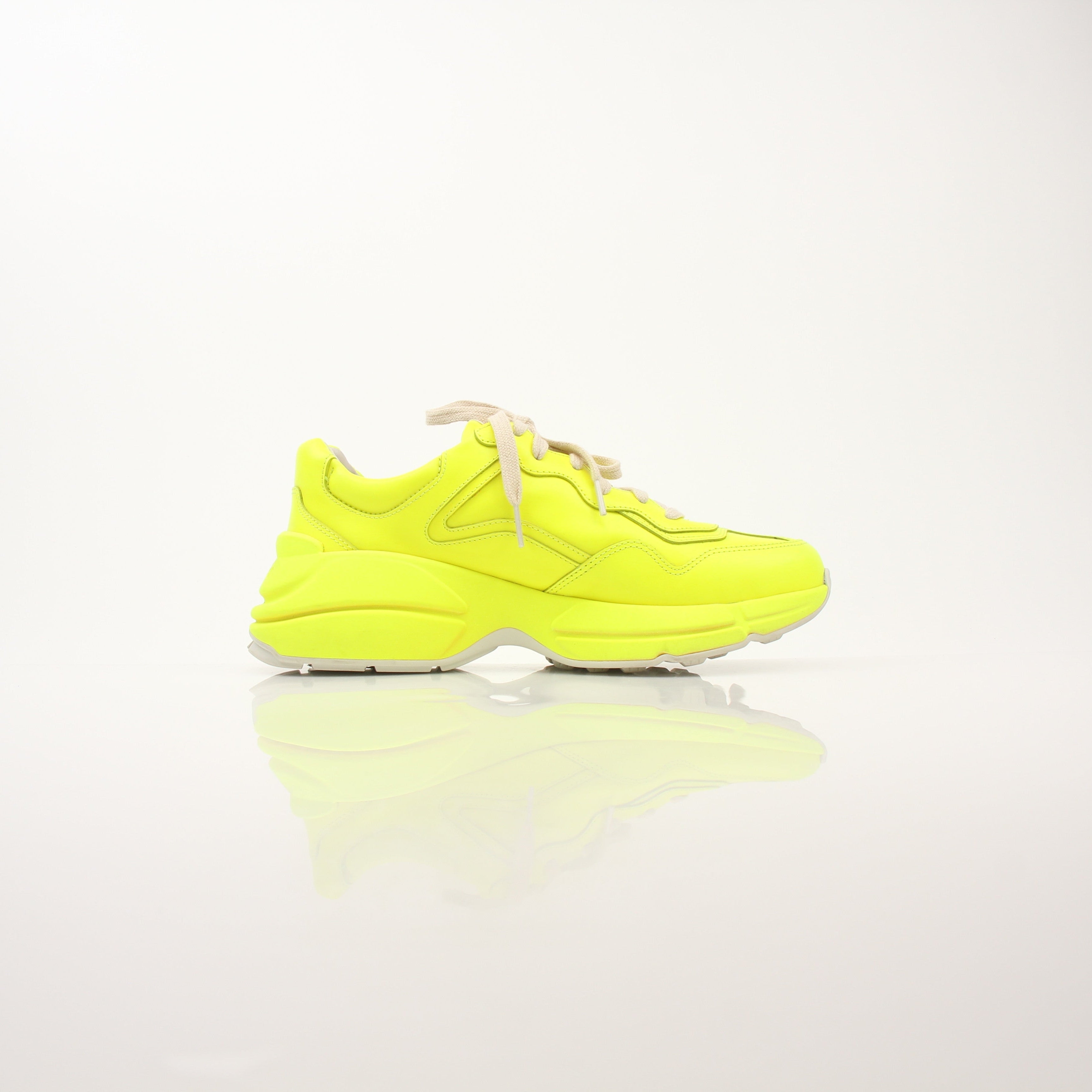 Gucci Men’s Rhyton Neon Leather Sneakers