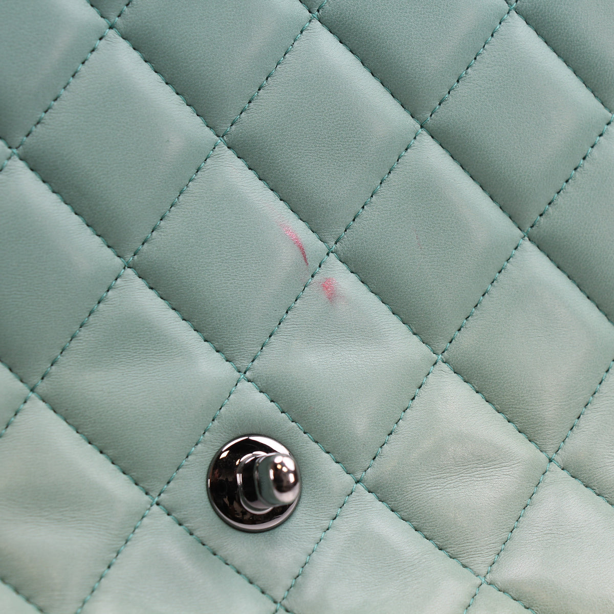 Chanel Light Mint Green Jumbo Classic Flap Bag