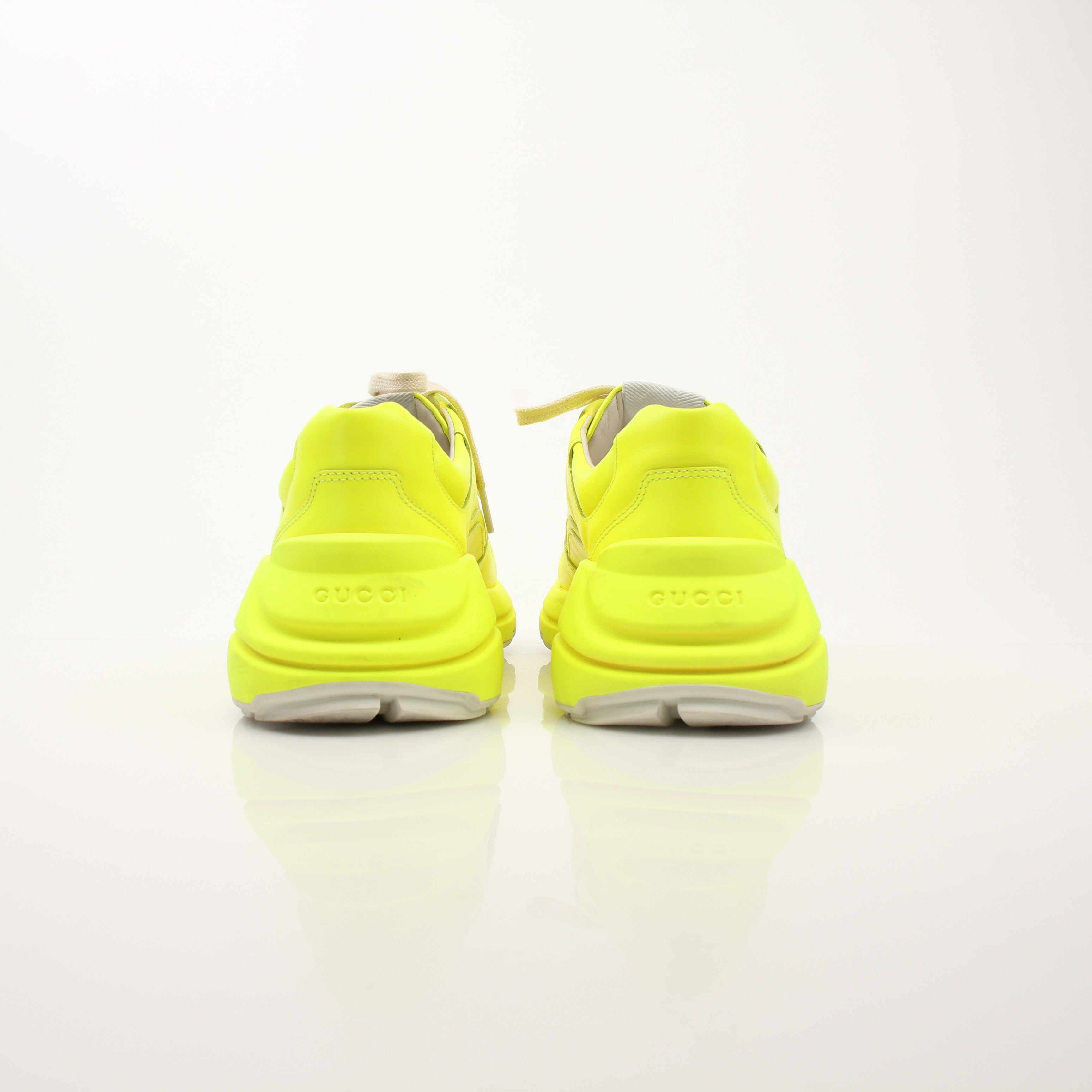 Gucci Men’s Rhyton Neon Leather Sneakers