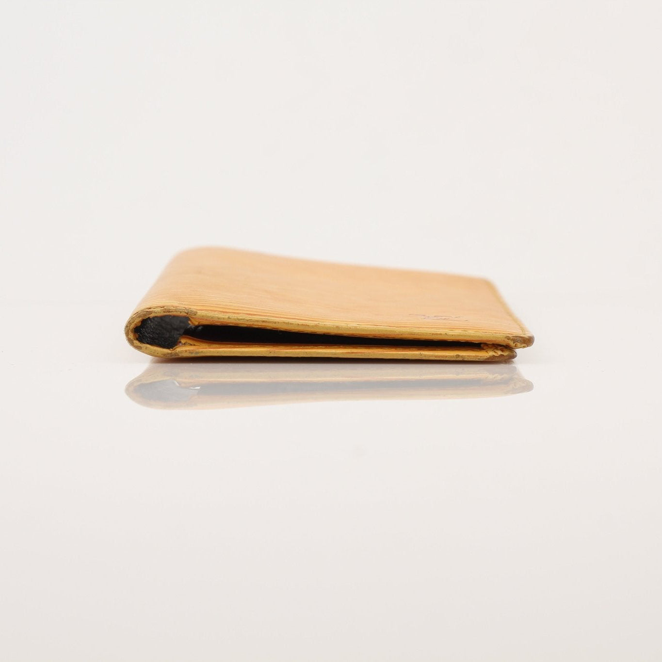 Louis Vuitton Epi yellow wallet by Gold & Beyond, featuring textured leather and multiple card slots.