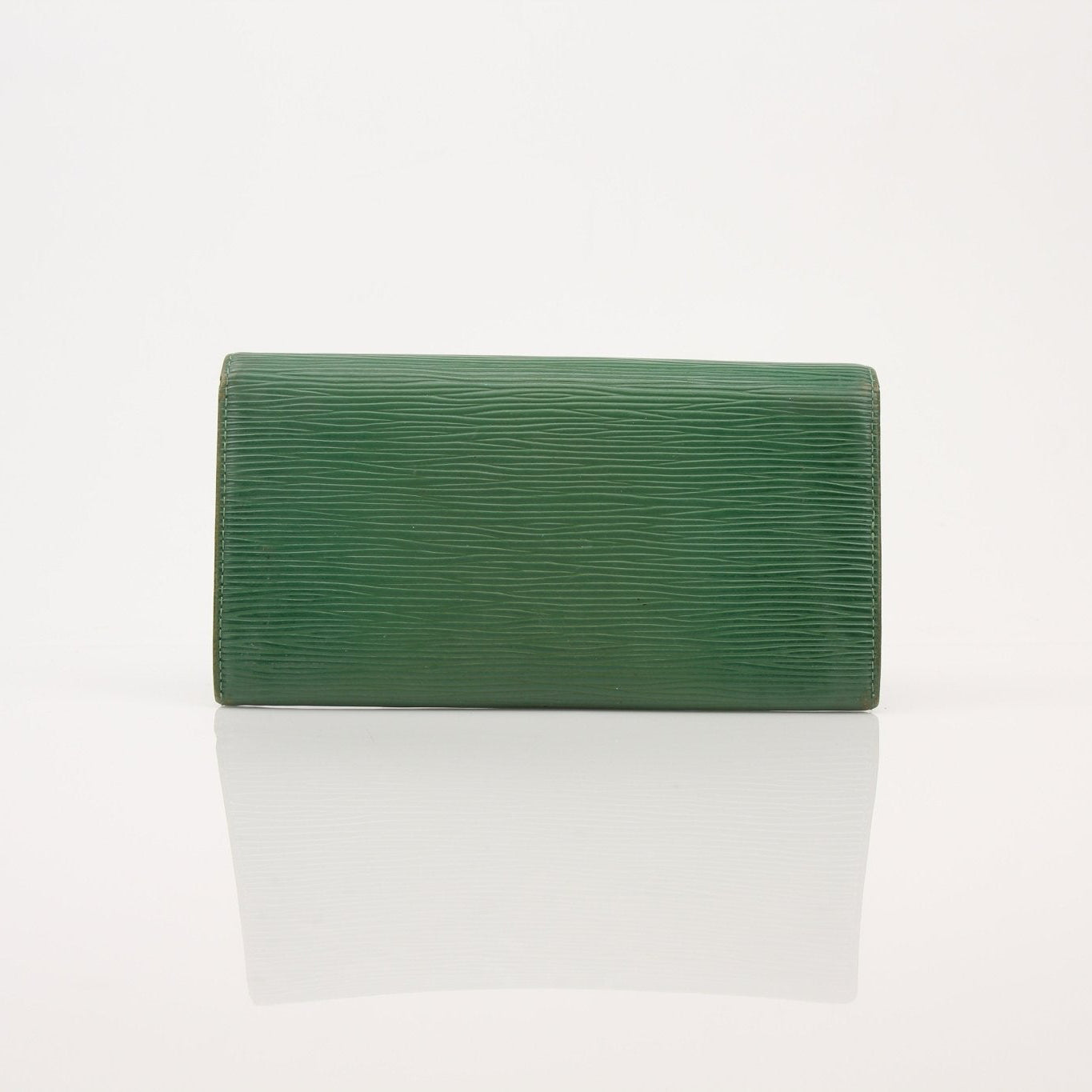 Louis Vuitton Epi Sarah Wallet Ora by Gold & Beyond, showcasing the textured epi leather design and compact wallet style.