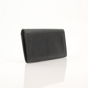 Louis Vuitton Epi Brazza Wallet in textured leather with multiple card slots and a sleek design.
