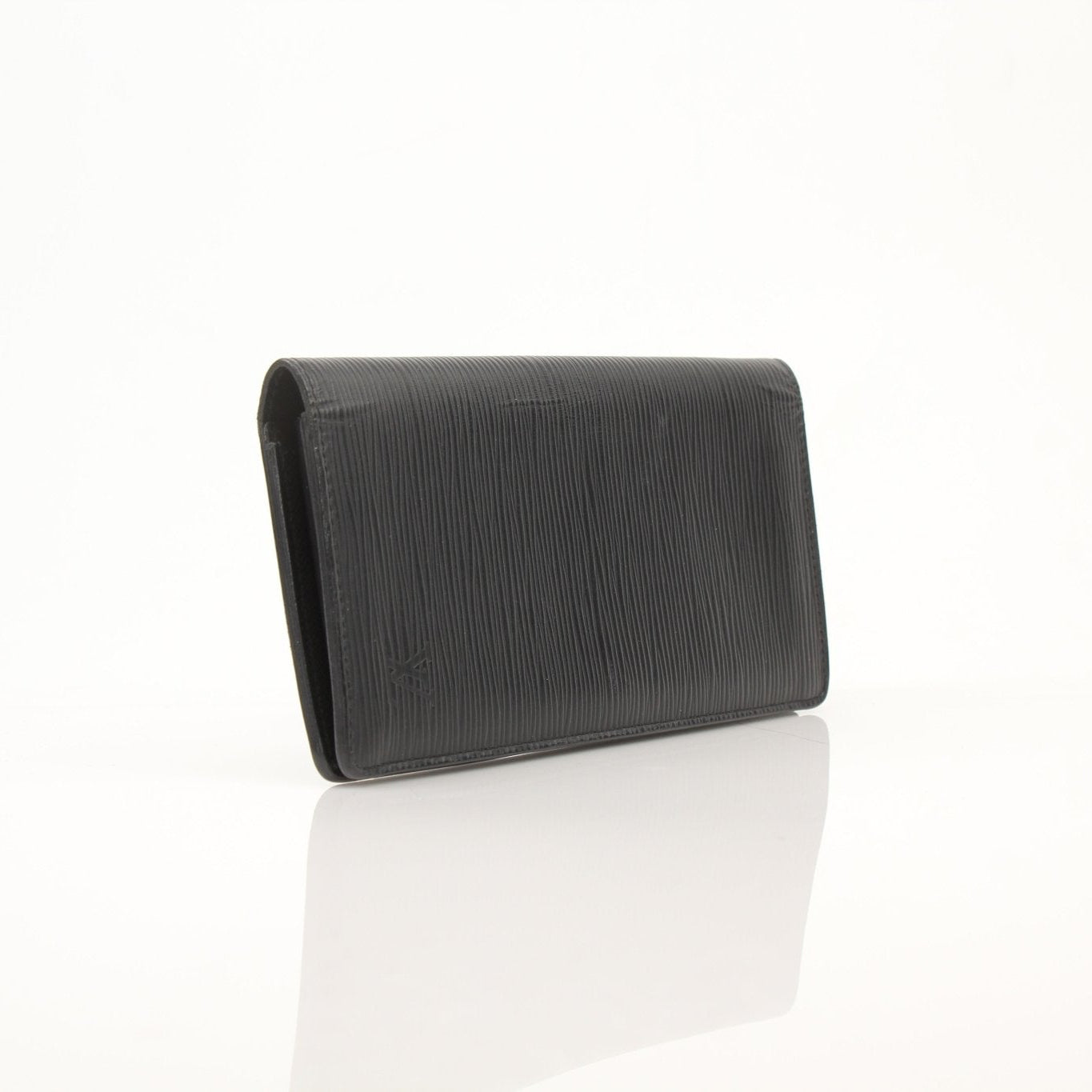 Louis Vuitton Epi Brazza Wallet in textured leather with multiple card slots and a sleek design.