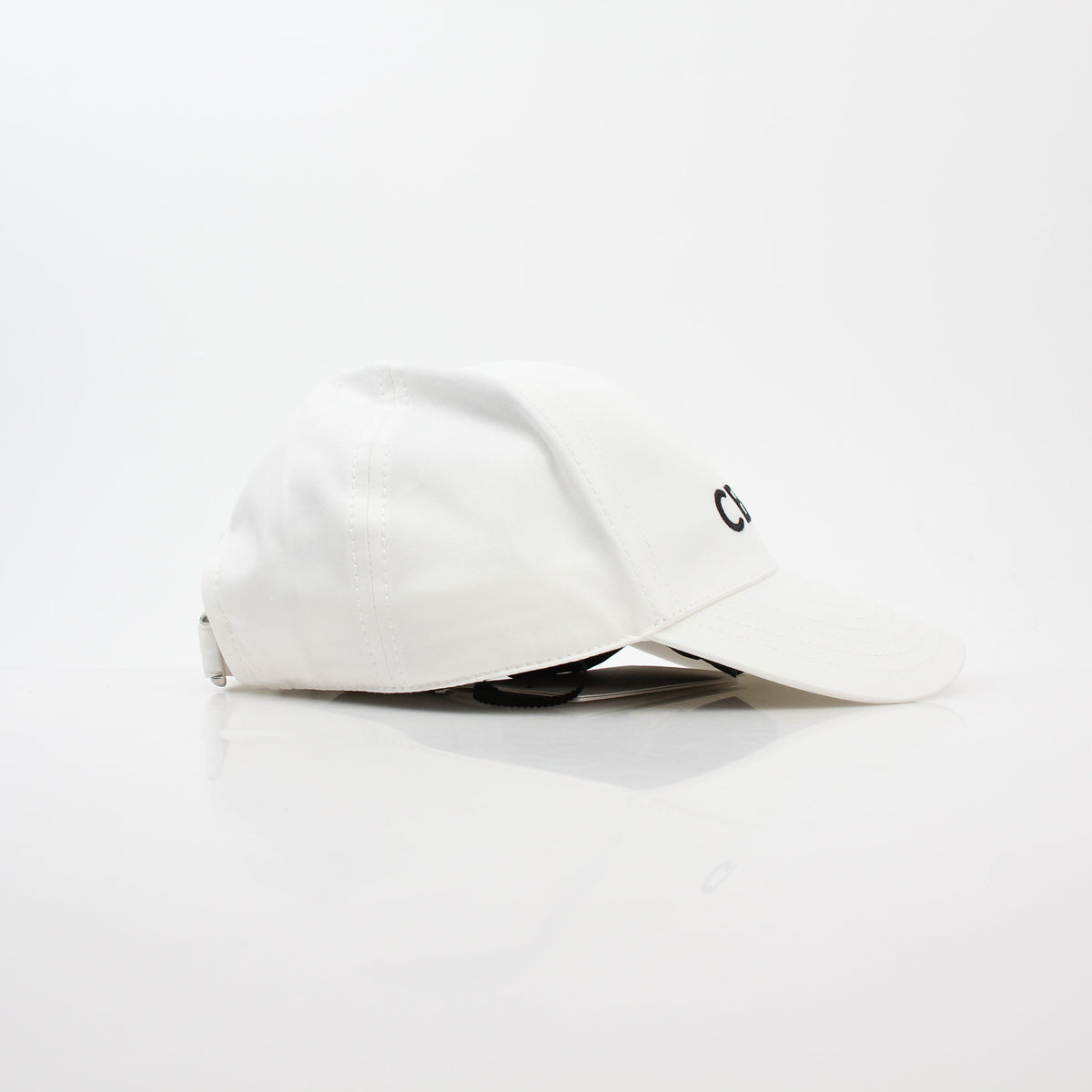 Celine White Cotton Baseball Cap