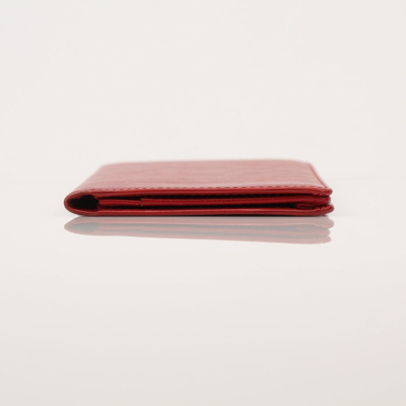 Louis Vuitton Epi Checkbook Wallet by Gold & Beyond showing textured leather with multiple card slots and checkbook compartment.