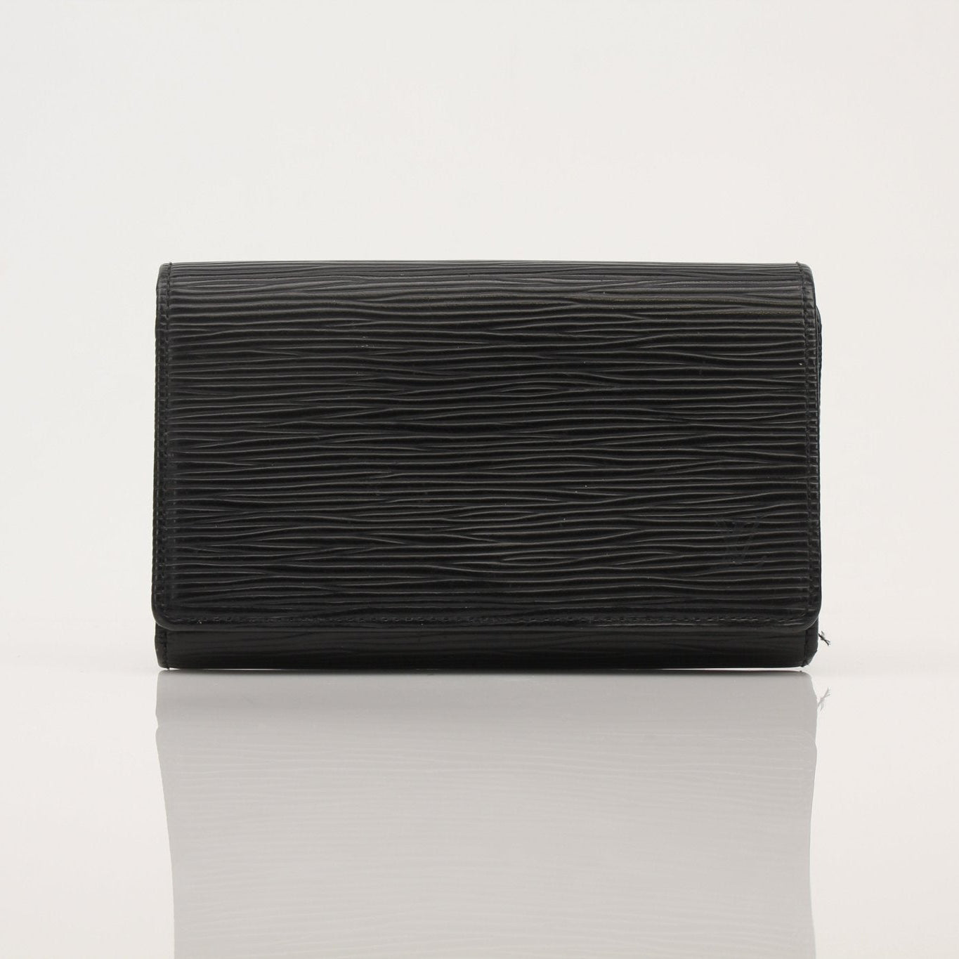 Louis Vuitton Epi Ebene wallet by Gold & Beyond, featuring textured leather, multiple card slots, and a sleek, compact design.
