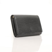 Louis Vuitton Epi Ebene wallet by Gold & Beyond, featuring textured leather, compact design, and gold-tone hardware details.