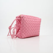 Bottega Veneta Pink Intrecciato Loop Camera Bag