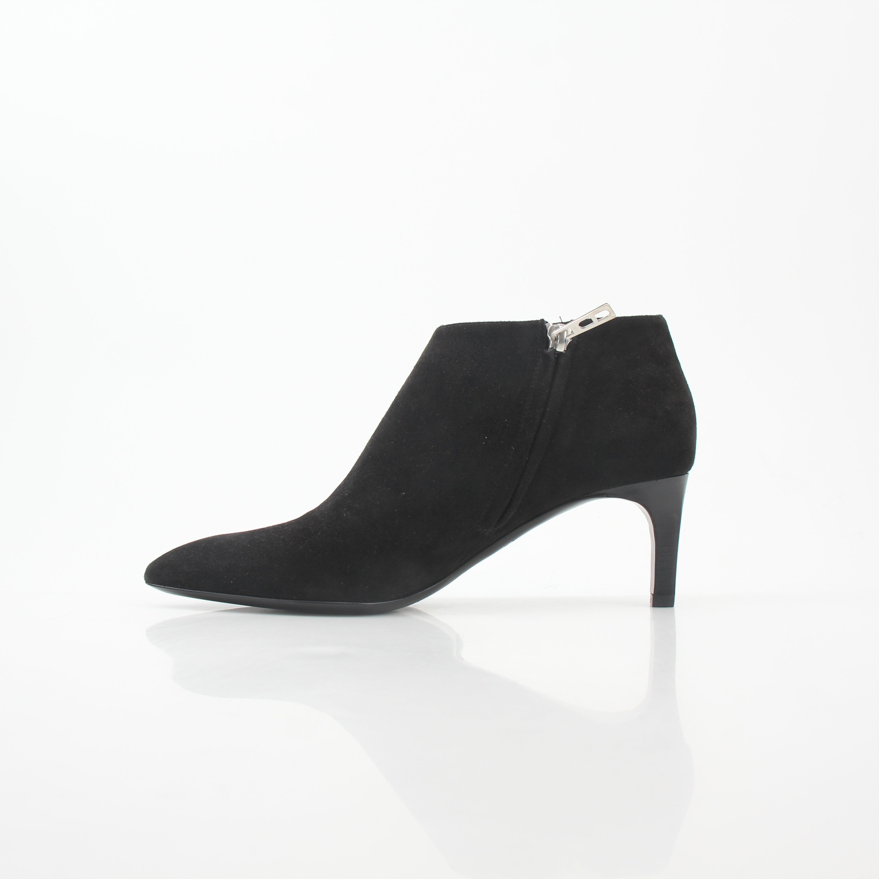Hermès Black Suede Pointed-Toe Ankle Booties