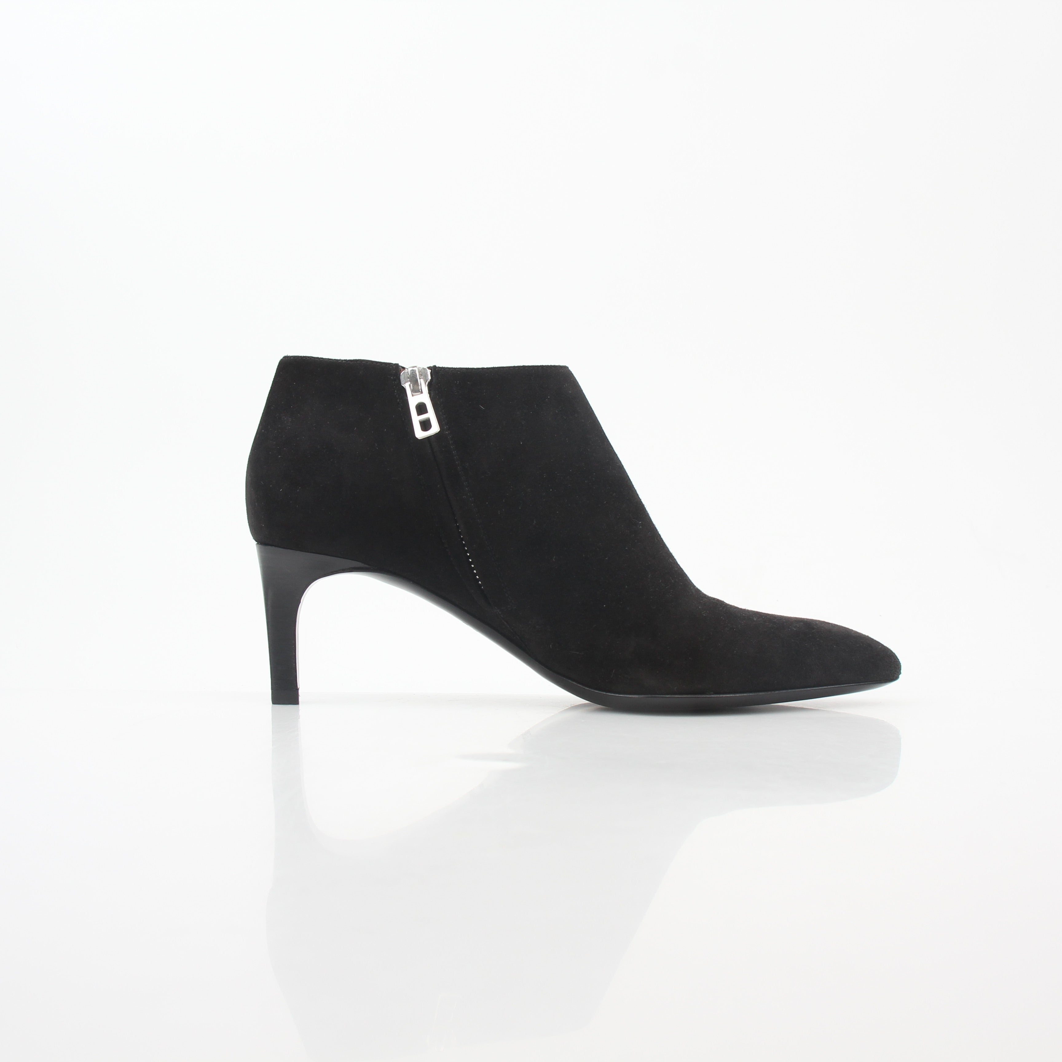 Hermès Black Suede Pointed-Toe Ankle Booties