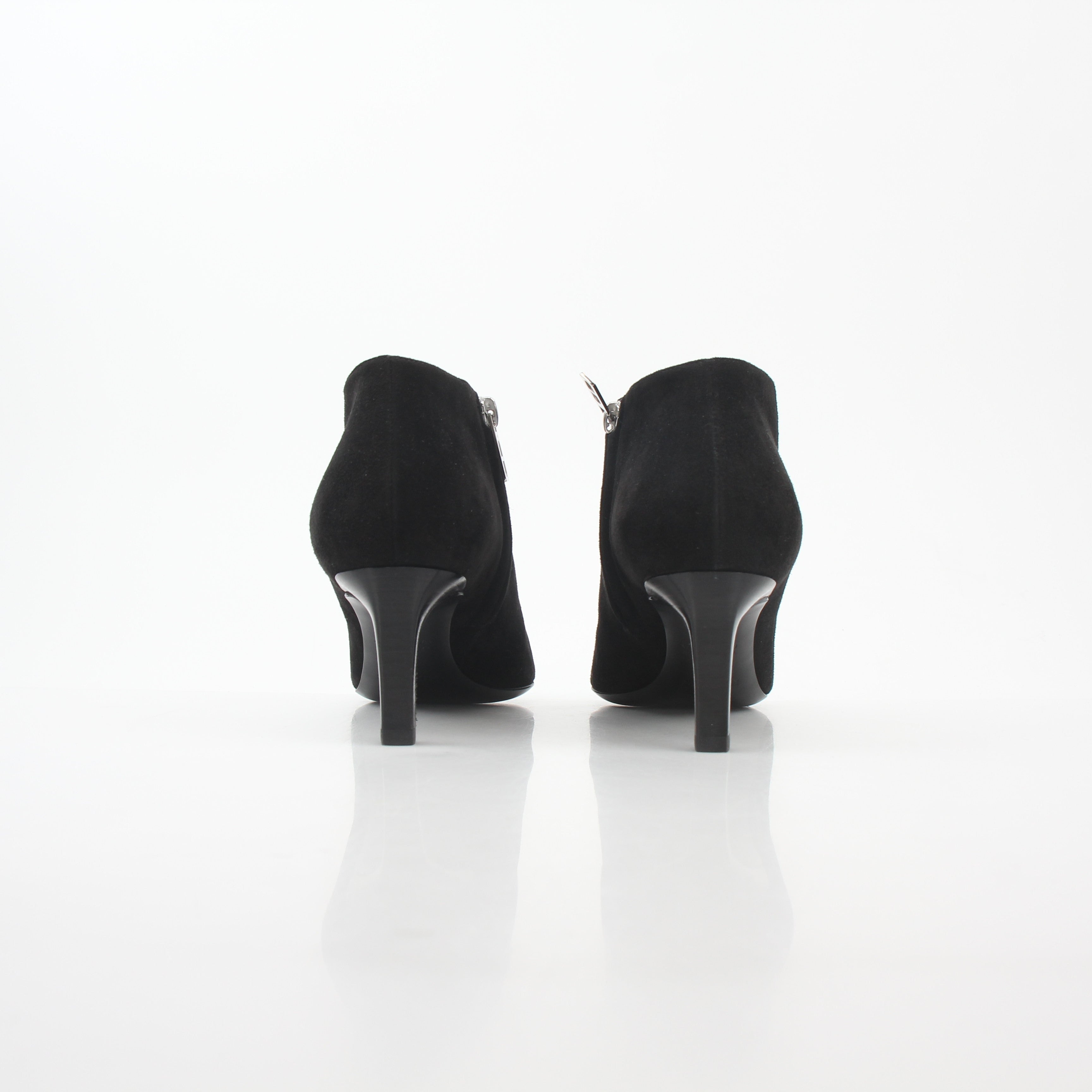 Hermès Black Suede Pointed-Toe Ankle Booties