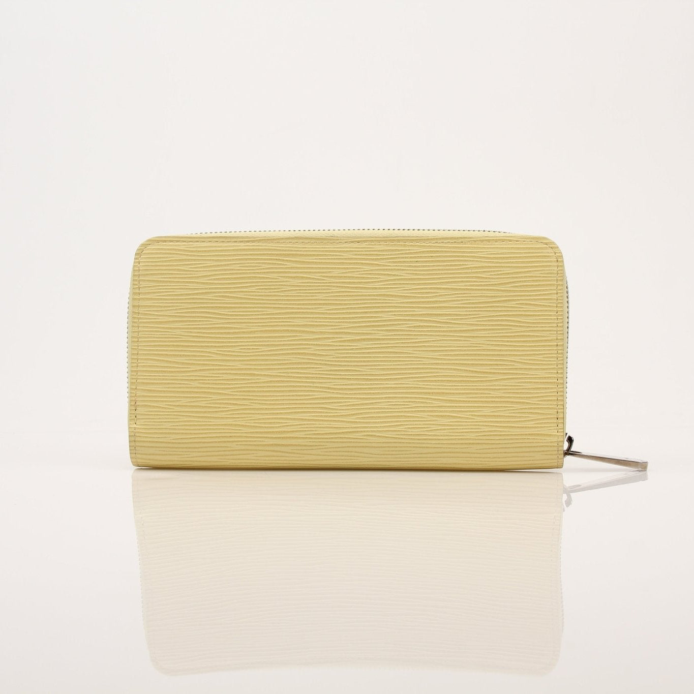 Louis Vuitton Epi Zippy Wallet by Gold & Beyond, black textured leather wallet with gold zipper and multiple card slots.