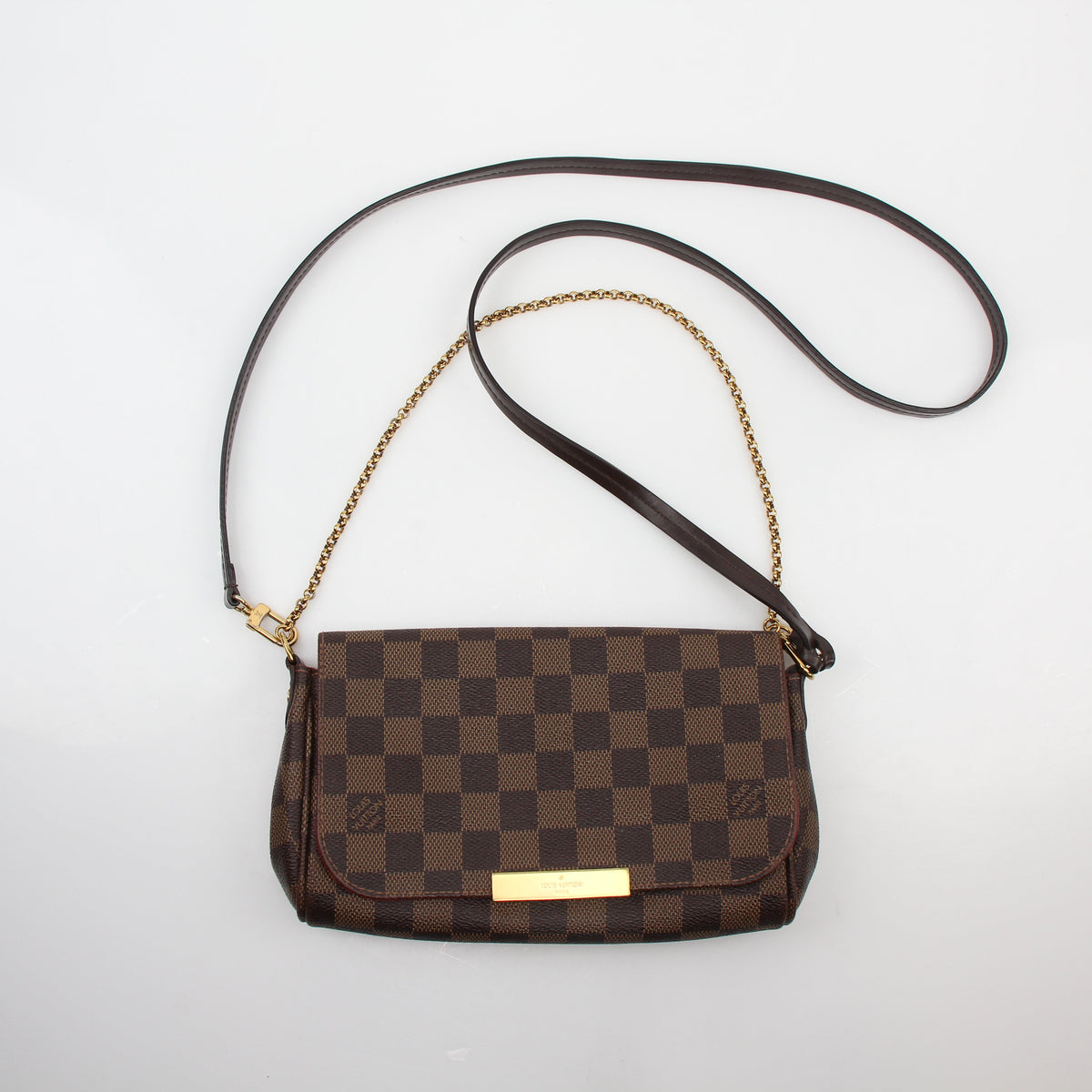 Louis Vuitton Brown Damier Ebene Favorite PM Shoulder Bag