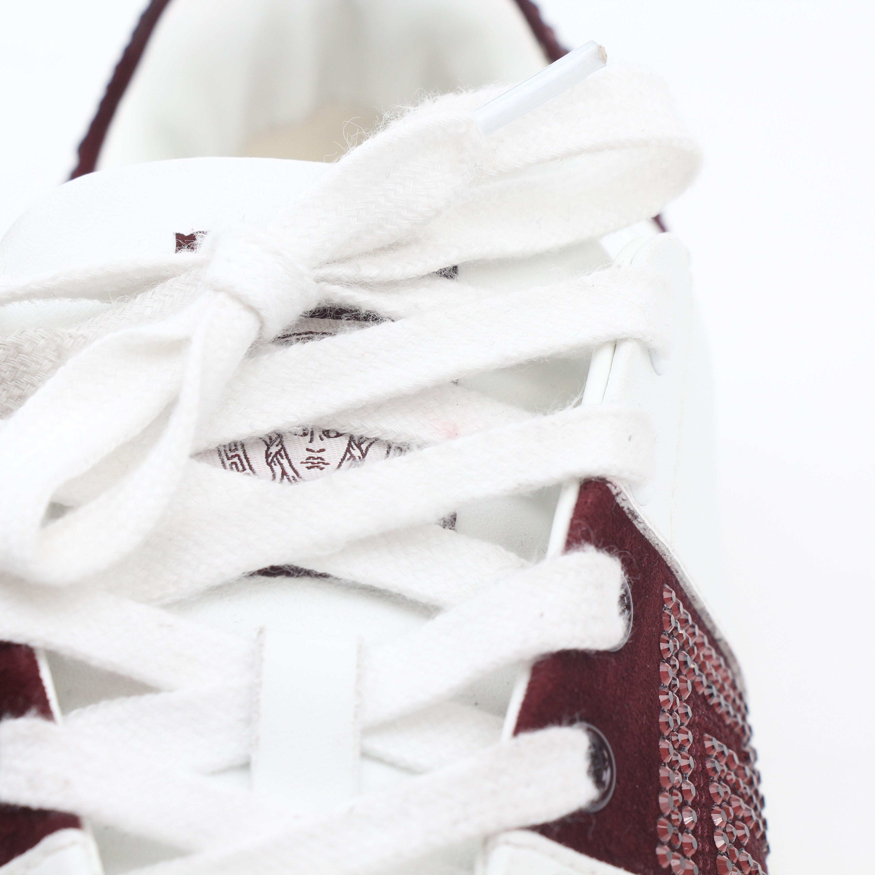 Versace Greca Embellished Leather Sneakers