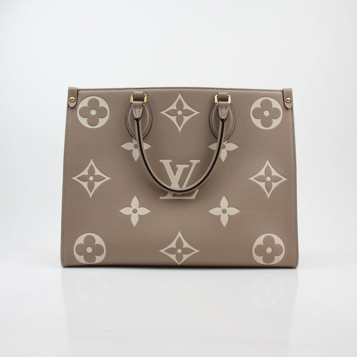 Louis Vuitton Taupe Bicolor Monogram Empreinte OnTheGo MM Tote Bag