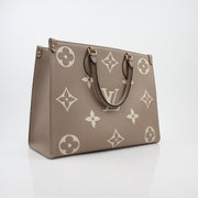 Louis Vuitton Taupe Bicolor Monogram Empreinte OnTheGo MM Tote Bag
