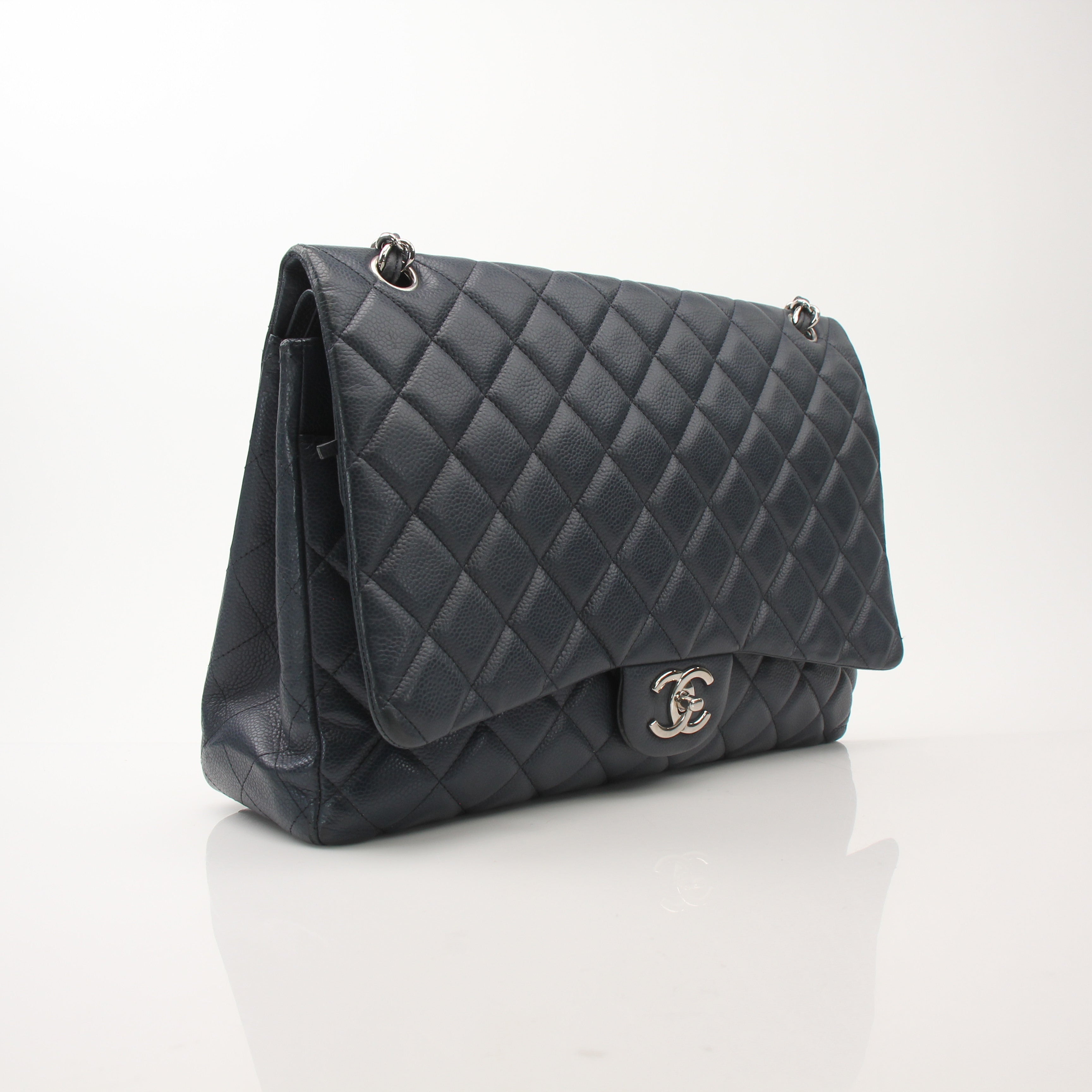 Chanel Caviar Quilted Maxi Double Flap Shoulder Bag