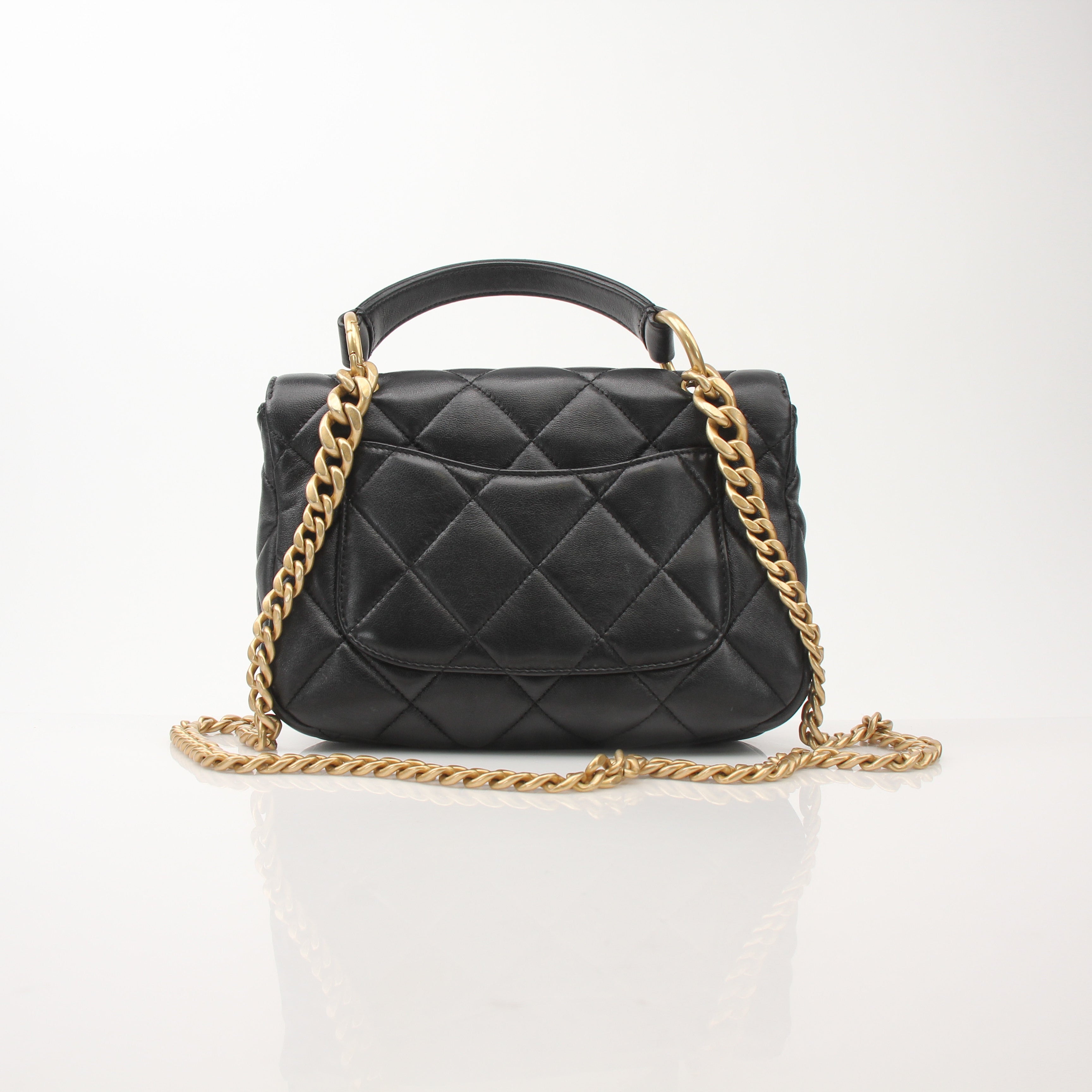 Chanel Quilted Top Handle Bag
