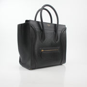 Gold & Beyond Celine black luggage tote handbag with sturdy handles and spacious interior, stylish and functional for everyday use.