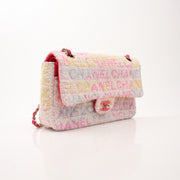 Chanel Tweed Double Flap Shoulder Bag