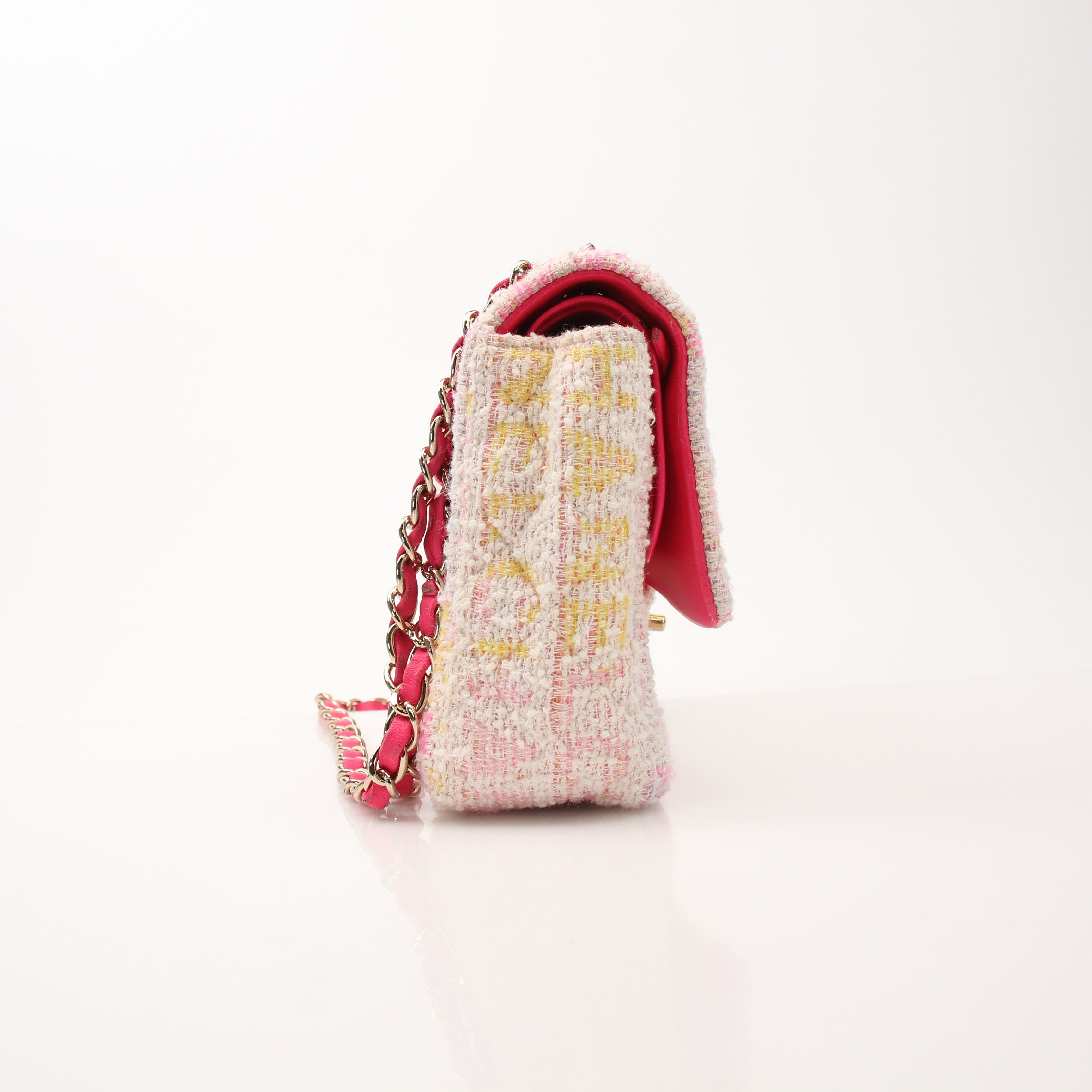 Chanel Tweed Double Flap Shoulder Bag