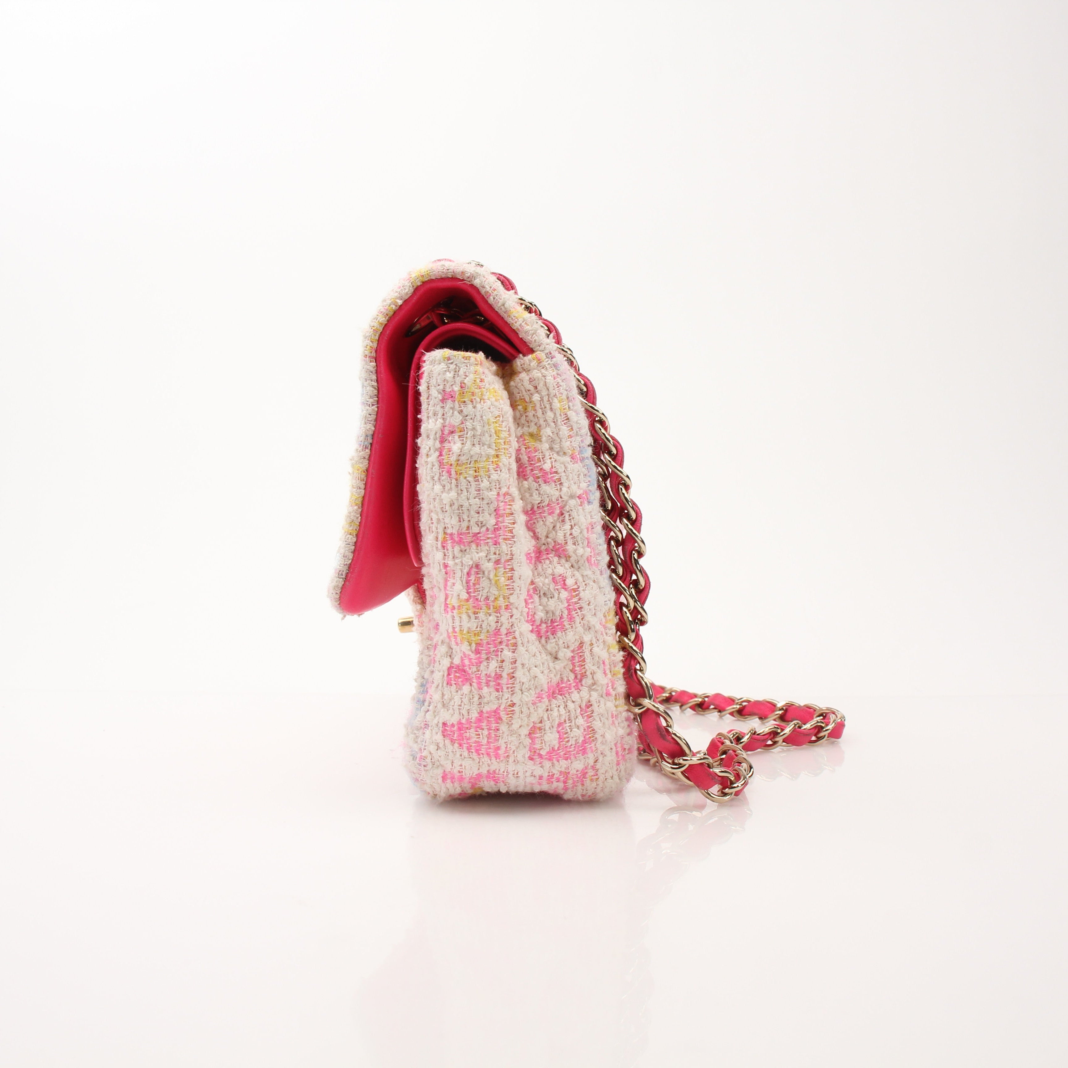 Chanel Tweed Double Flap Shoulder Bag