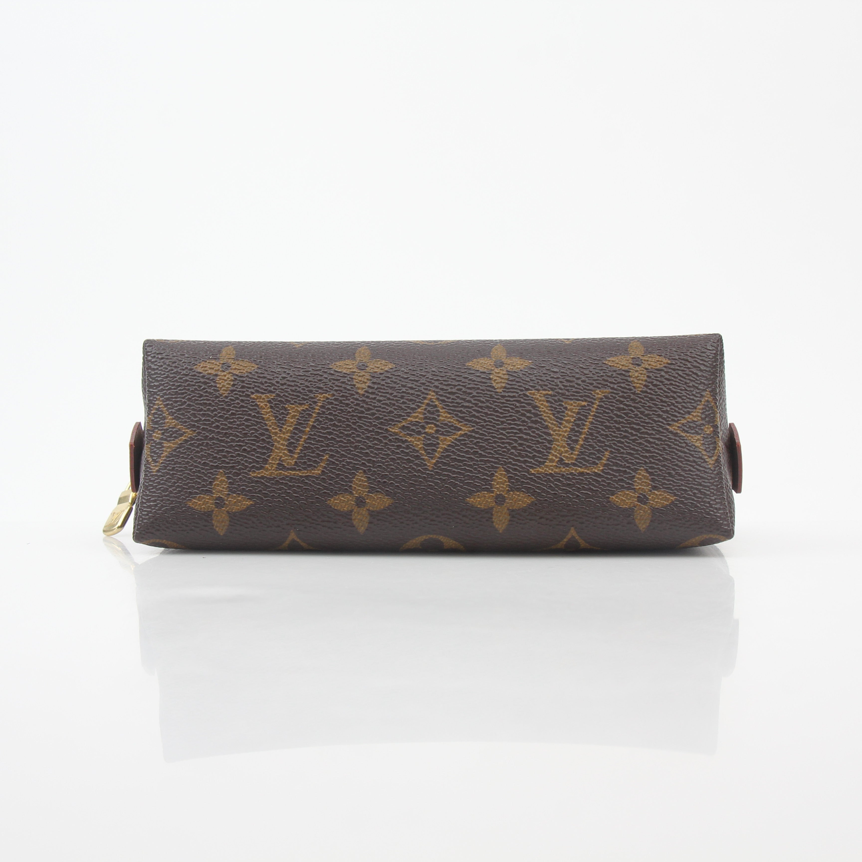 Louis Vuitton Monogram Cosmetic Pouch Vanity Case by Gold & Beyond, featuring classic monogram canvas and gold-tone zipper.