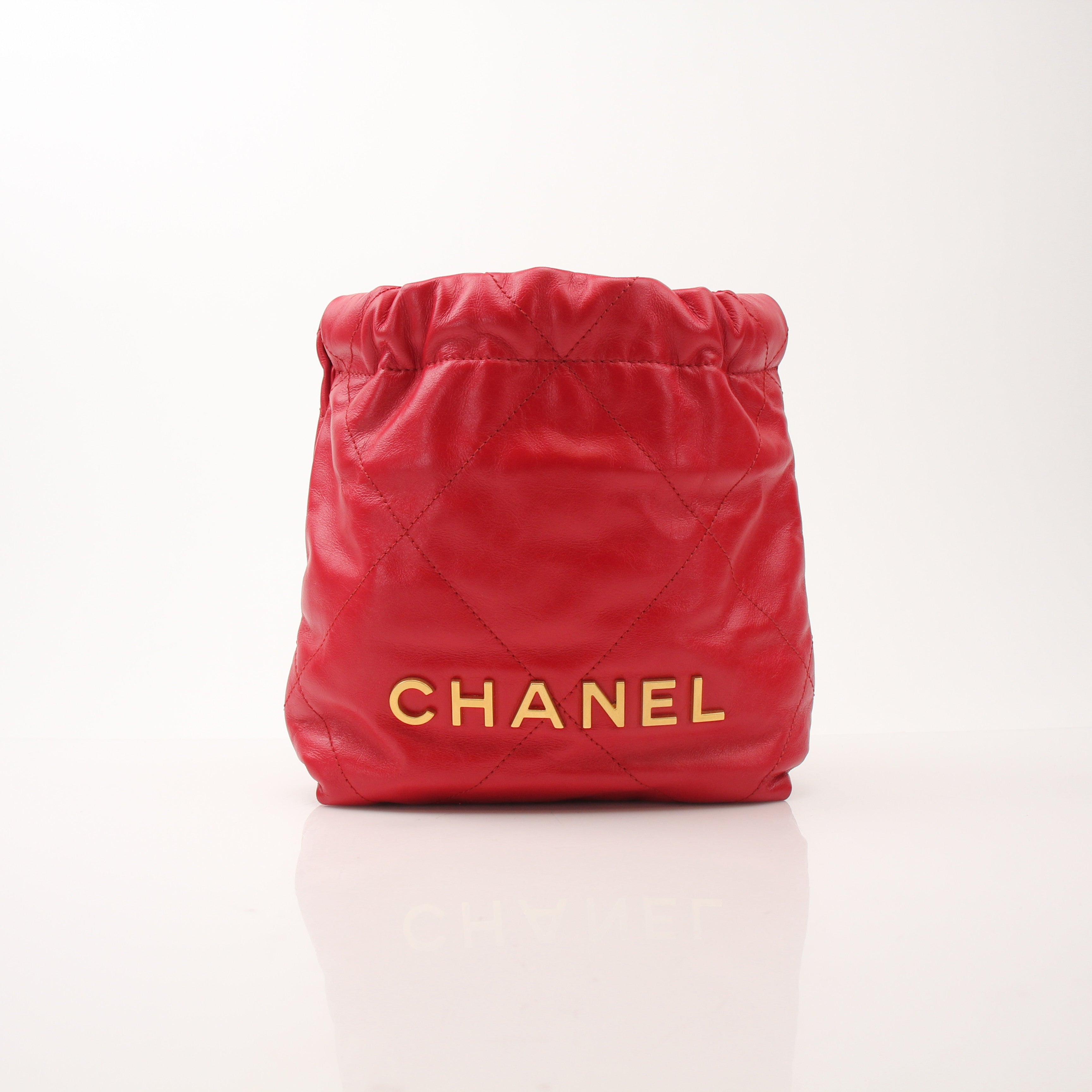 Chanel Calfskin Quilted Mini Chanel 22 Shoulder Bag