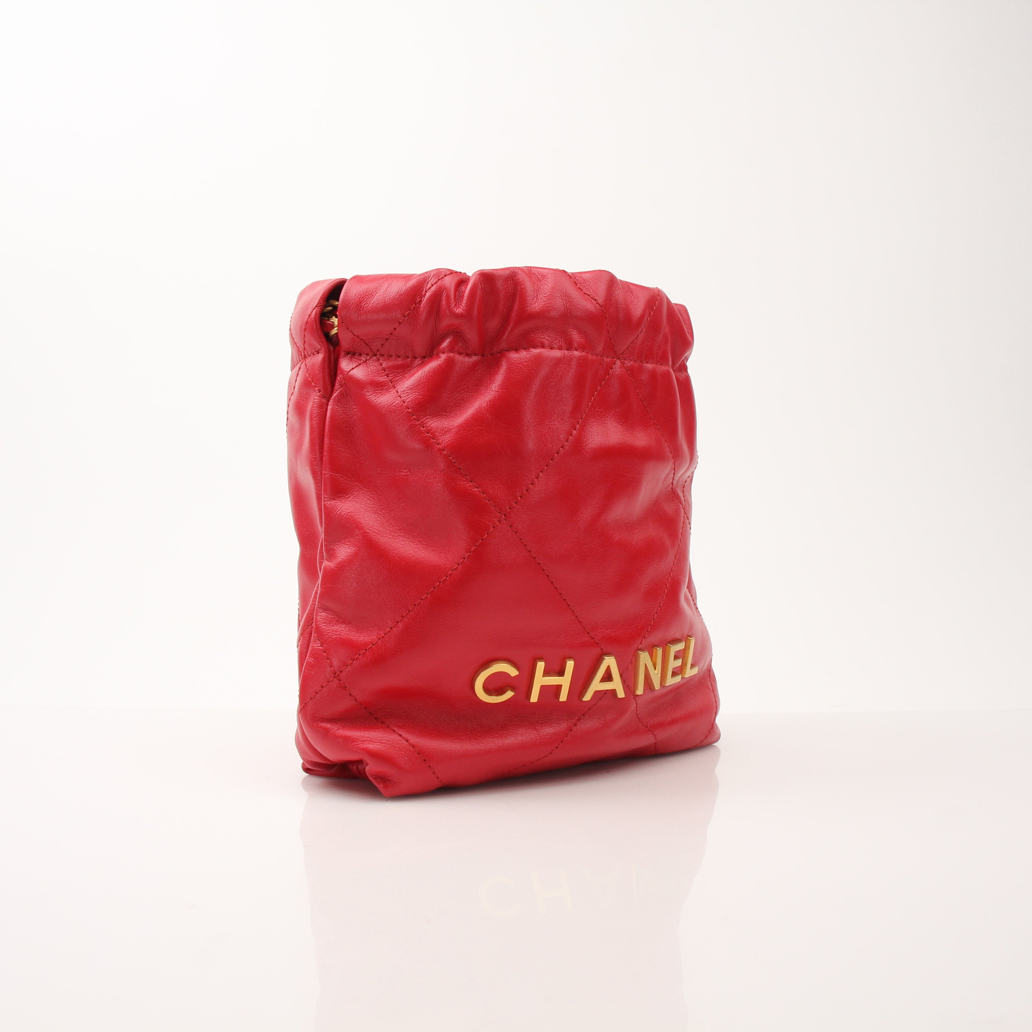 Chanel Calfskin Quilted Mini Chanel 22 Shoulder Bag